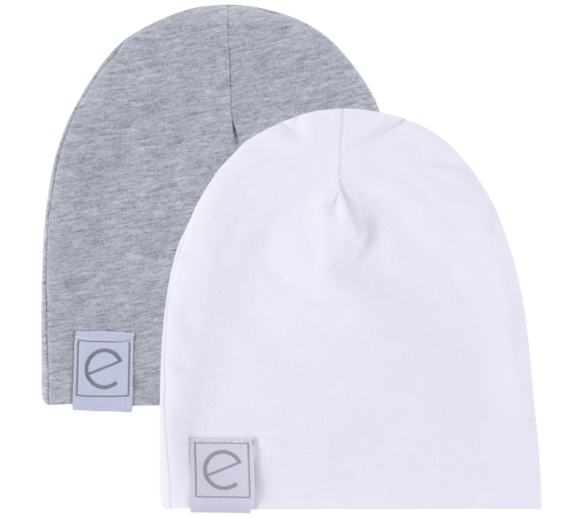 Ely's & Co. Set of 2 Jersey Cotton Beanies