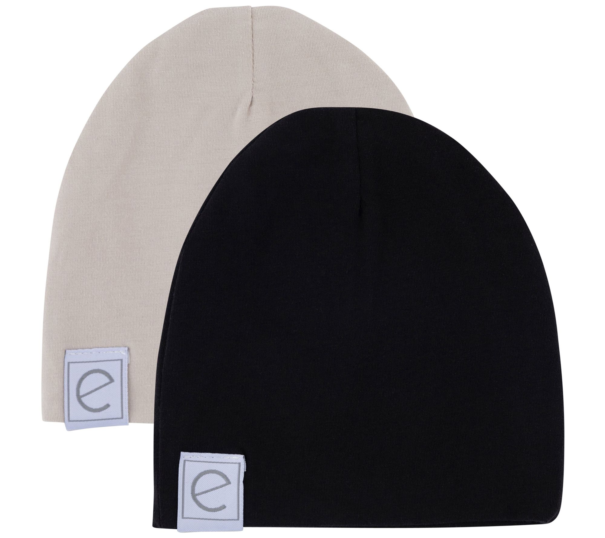 Ely's & Co. Set of 2 Jersey Cotton Beanies