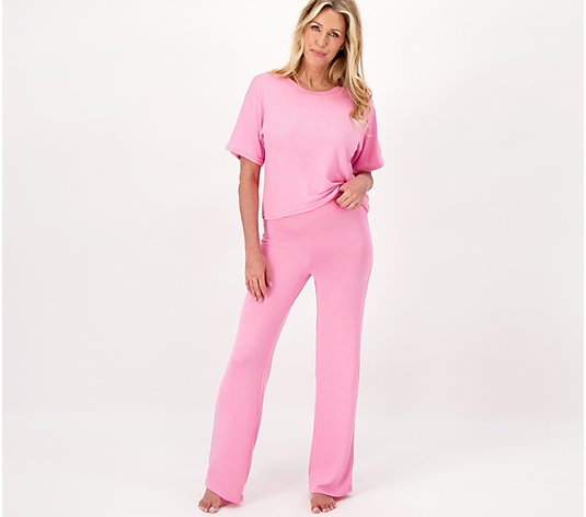 Geometri blanding Victor Juicy Couture Brushed Hacci Tee and Flare Pant Set - QVC.com