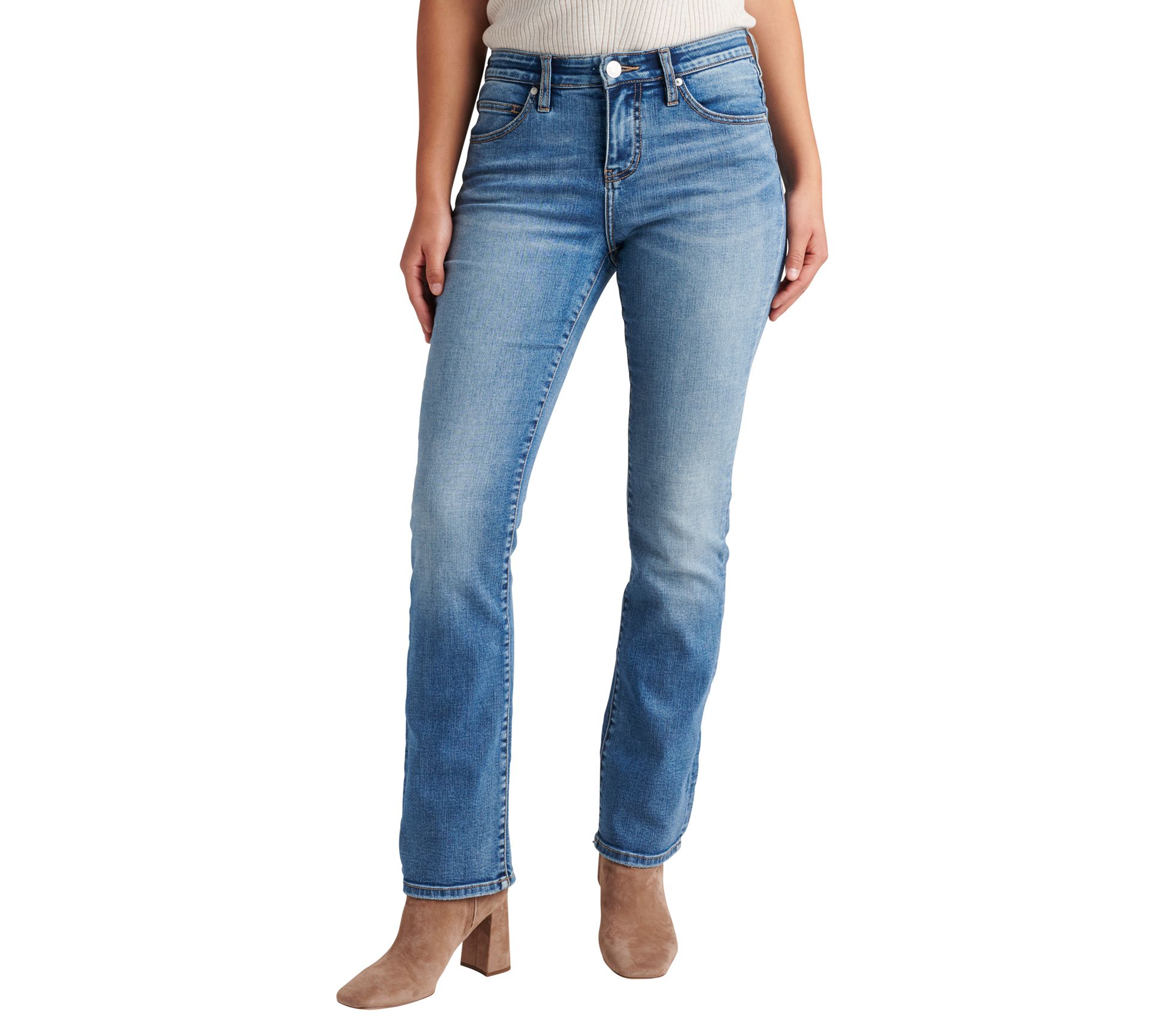JAG Jeans Eloise Mid Rise Bootcut Jeans - Seattle Blue - QVC.com