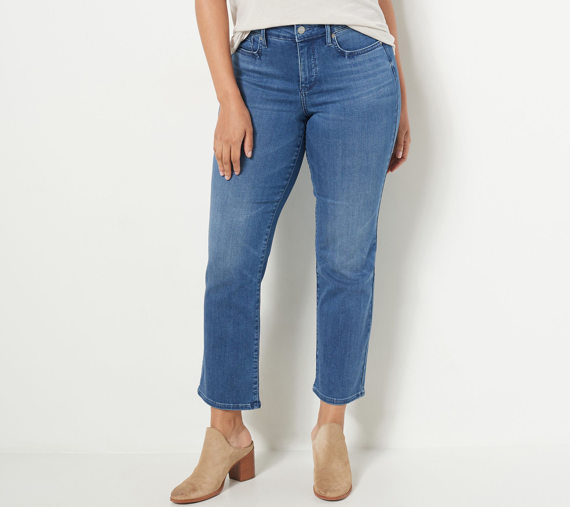 NYDJ Marilyn 5-Pocket Straight Leg Stretch Denim Jeans