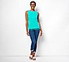 Denim & Co. Perfect Jersey Round Neck Tank with Fringe, 2 of 3