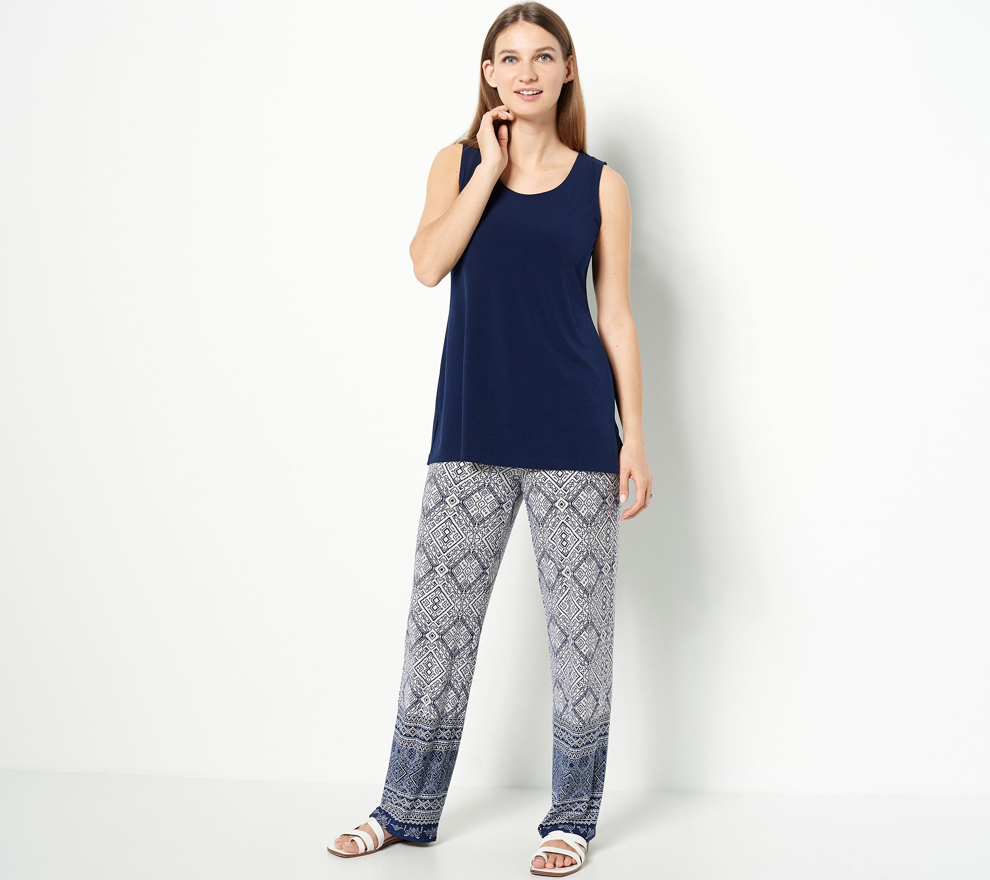 Susan Graver Lifestyle Petite Spa Knit Pull-On Capri Pants 