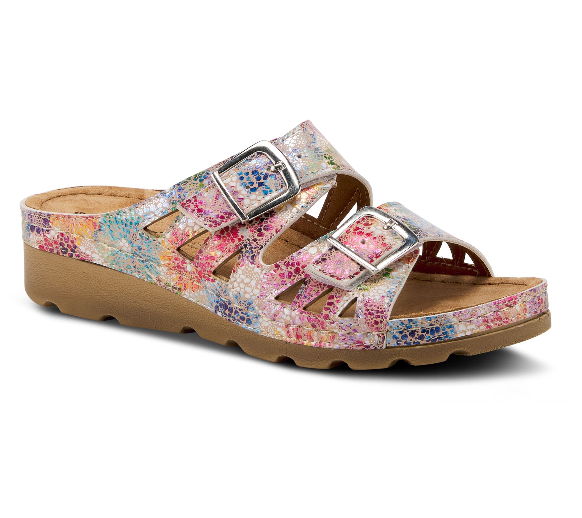 Flexus by Spring Step Colorful Slide Sandals -elphis