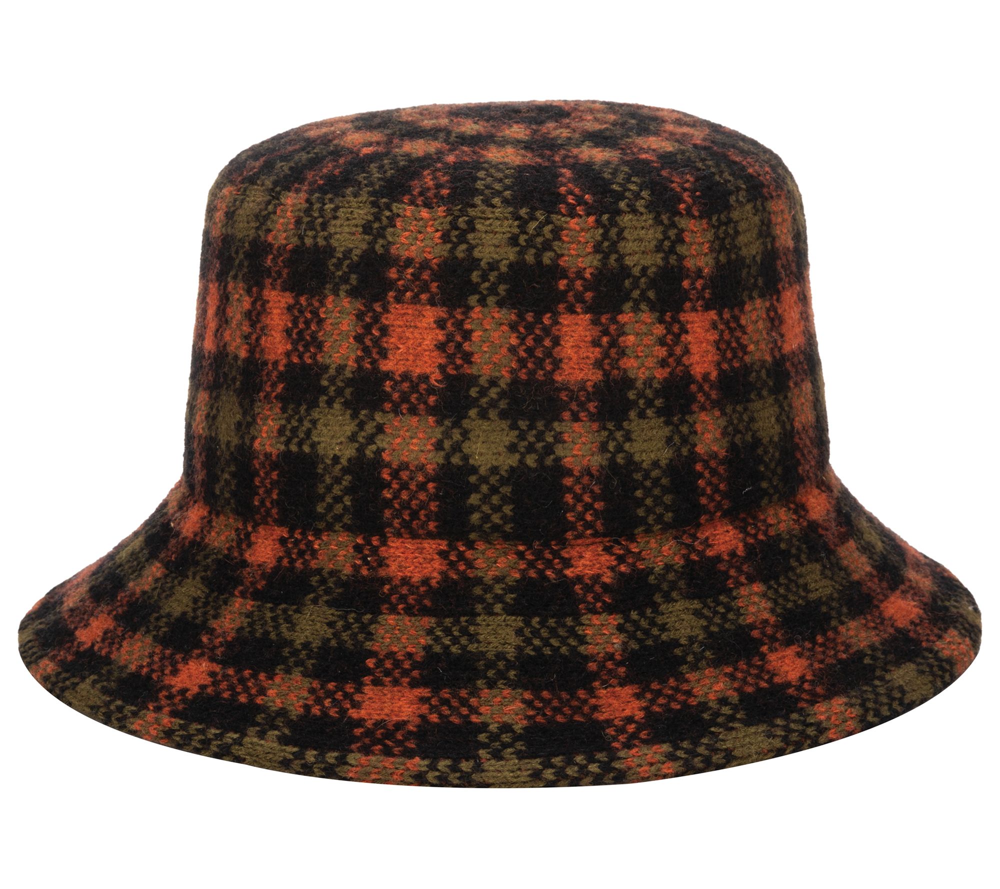 San Diego Hat Co. Wool Blend Checkered Bucket Hat