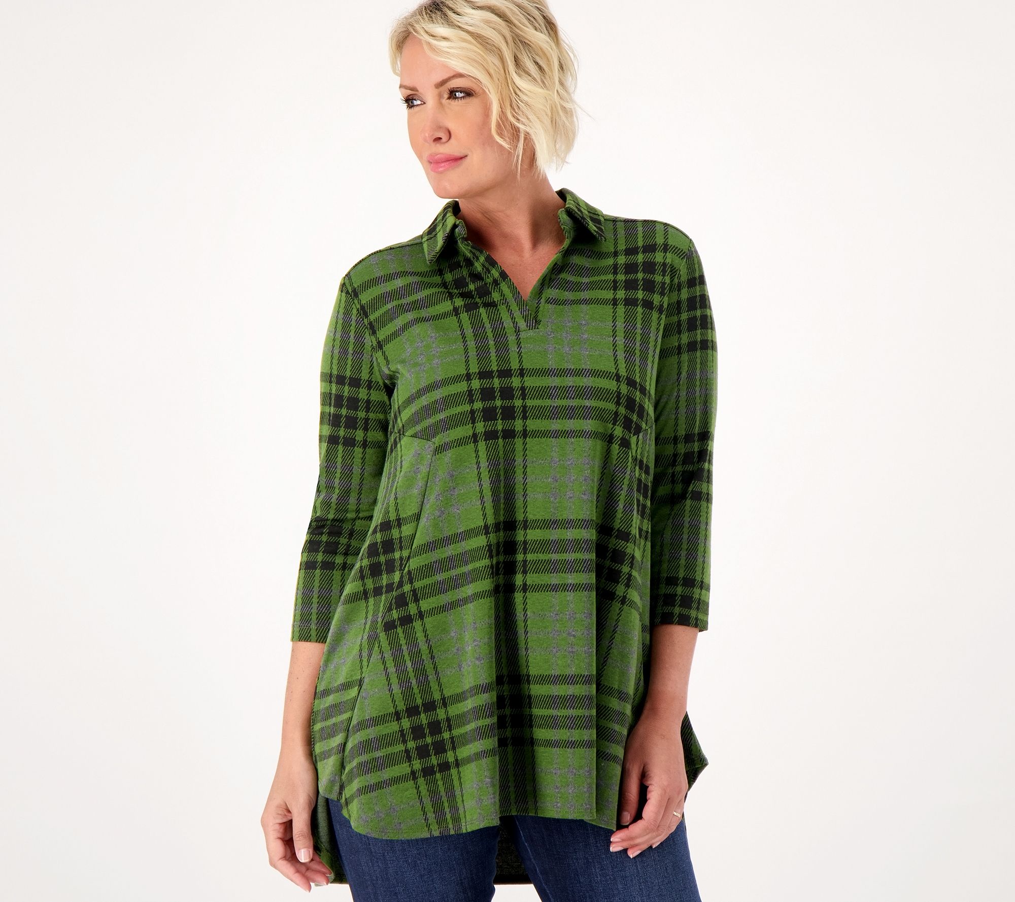 "As Is" Attitudes by Renee Regular Jacquard Tunic with Pockets