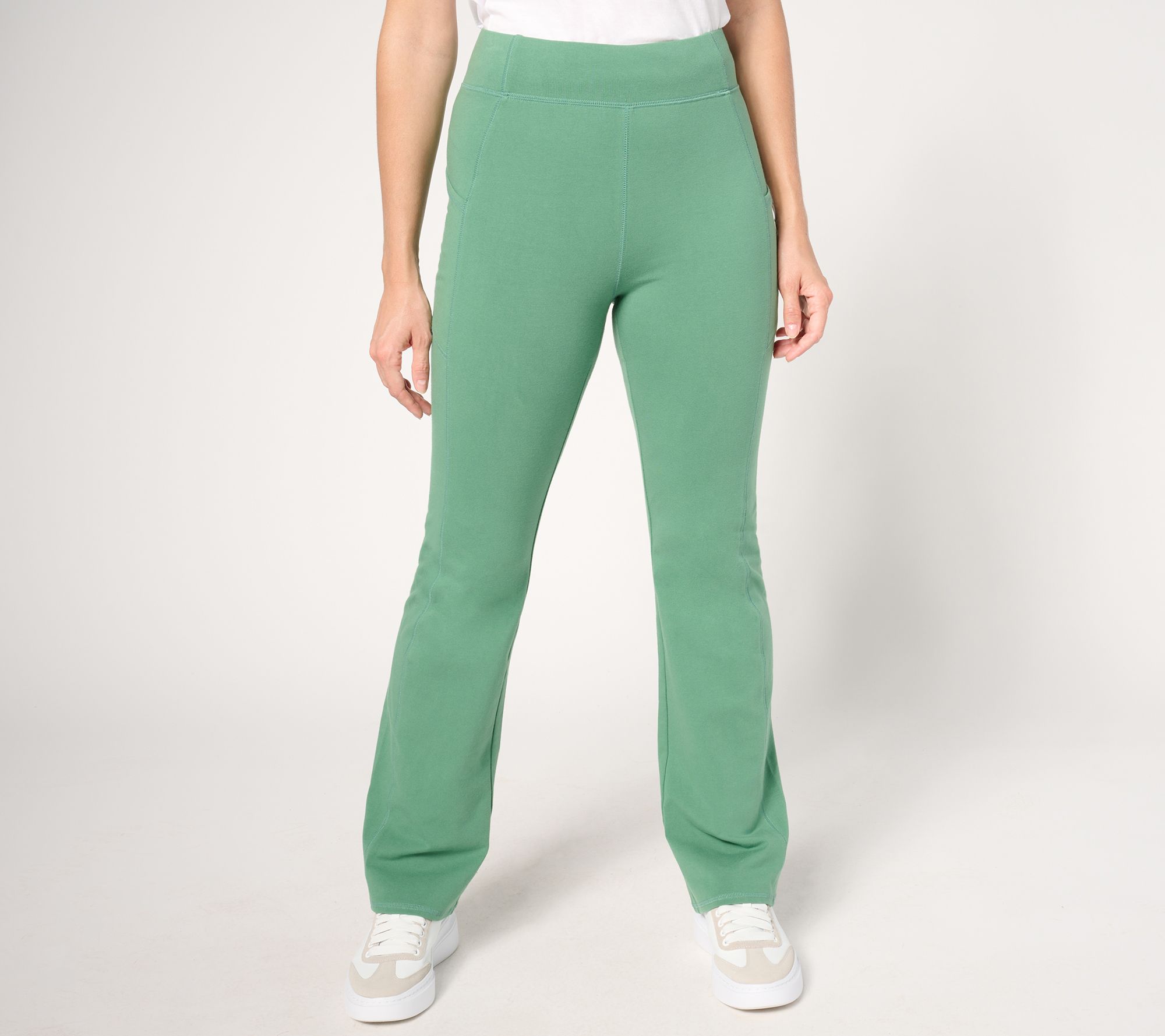 Denim & Co. Active Duo Stretch Regular Lightly Boot Pant w/ Pockets