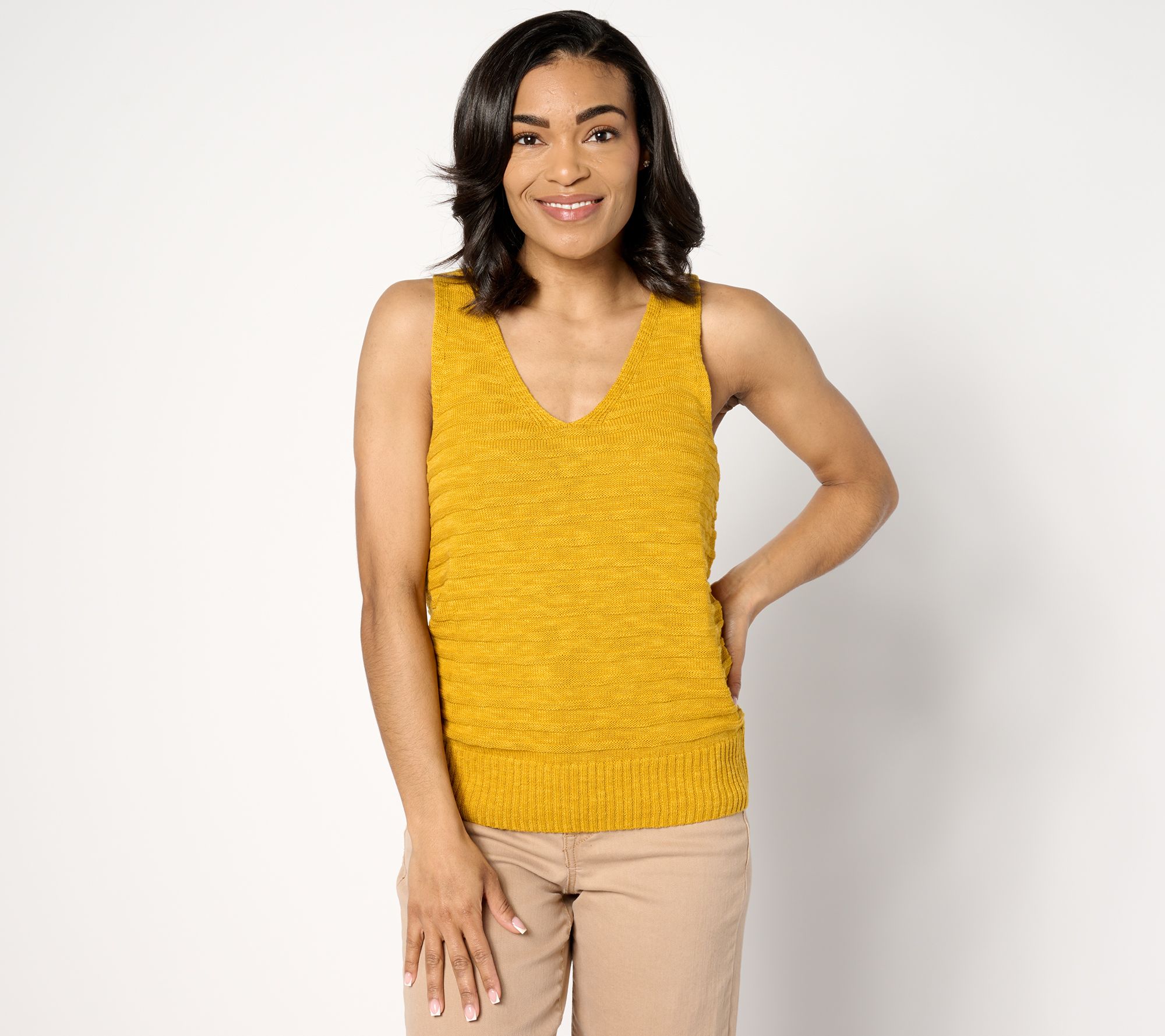 BEAUTIFUL by Lawrence Zarian V-Neck Sweater Tank