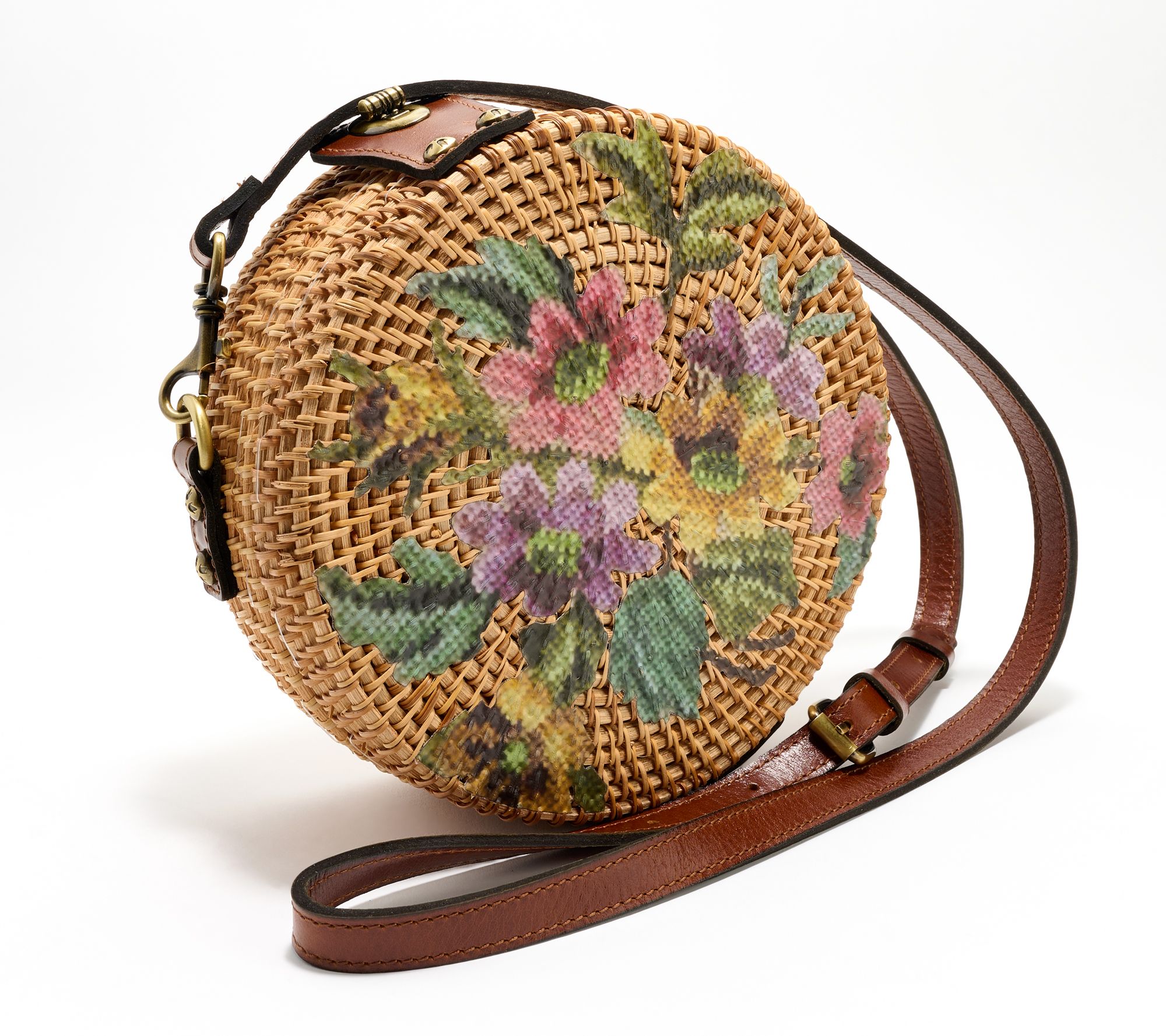 Patricia Nash Leather Lodetta Basket Crossbody