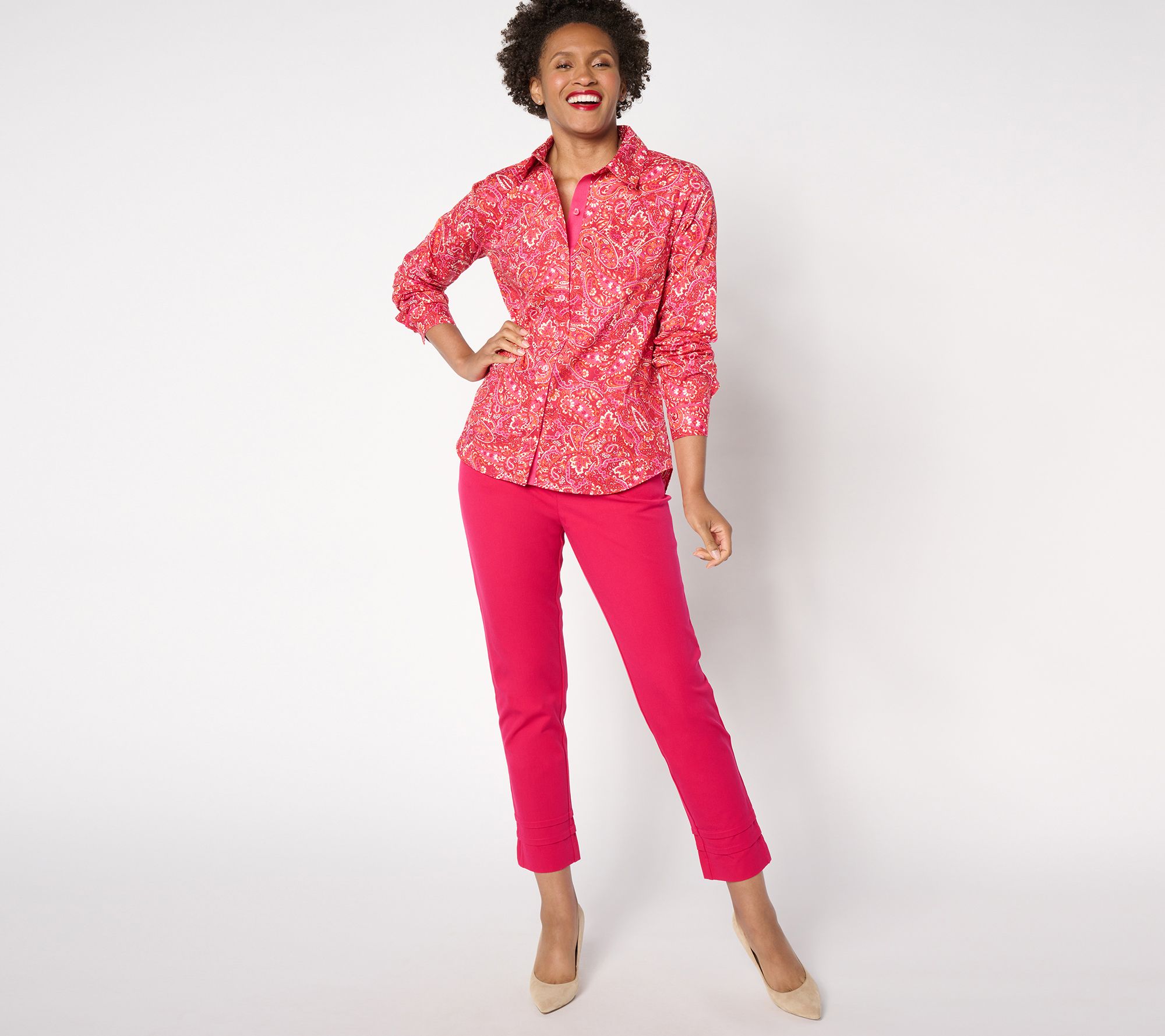 Isaac Mizrahi Live! 24/7 Stretch Straight Ankle Pants - QVC.com