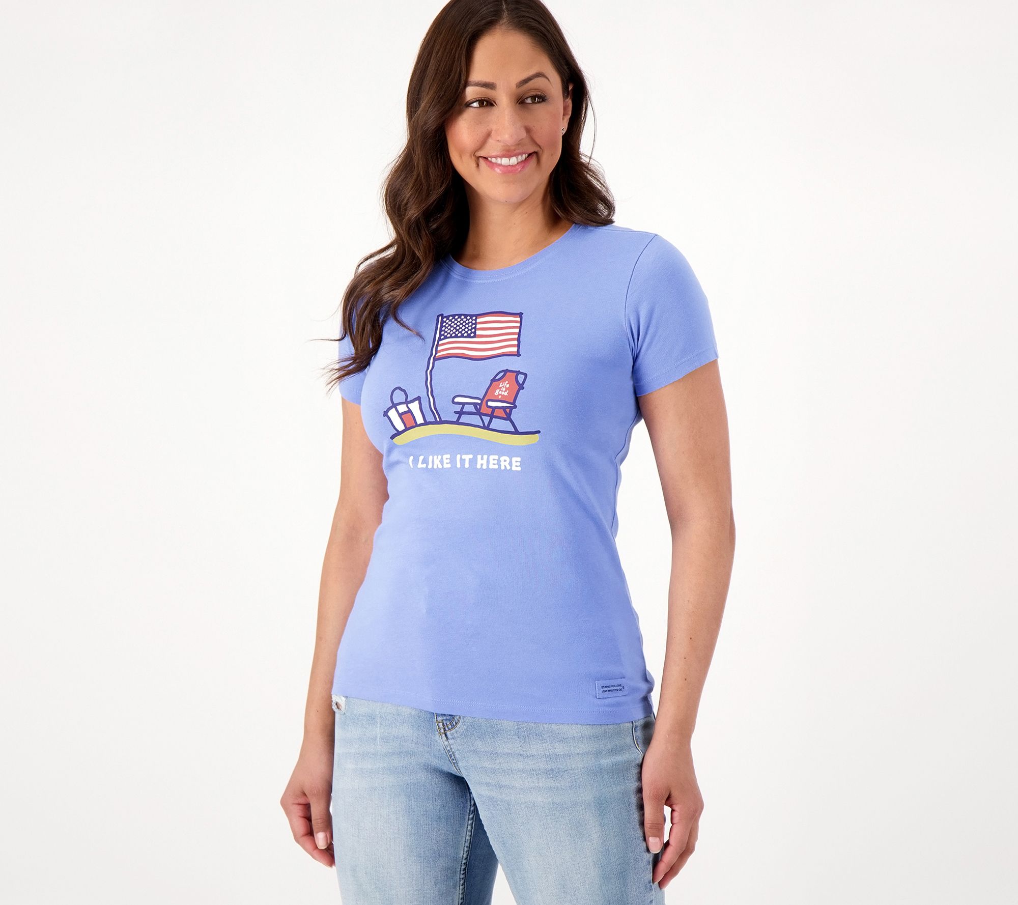 "As Is" Life is Good Women's Americana Tee