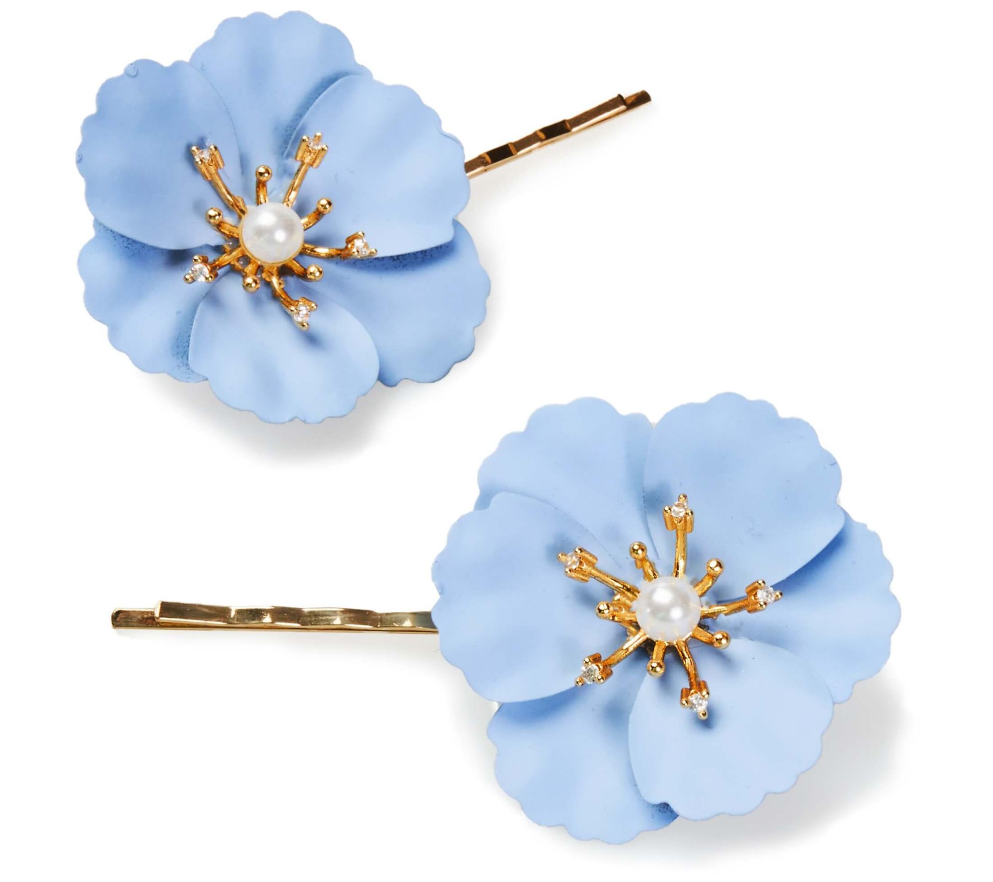 Violet & Brooks Blooming Enamel Poppy HairPin Duo