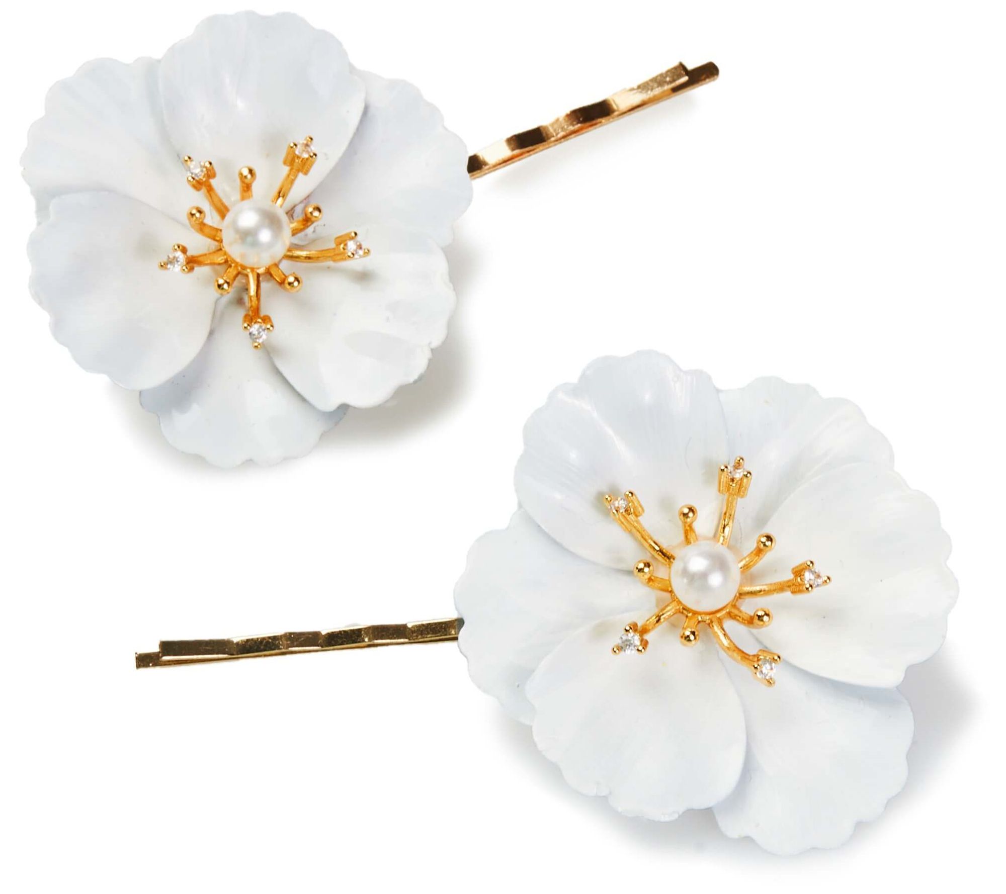 Violet & Brooks Blooming Enamel Poppy HairPin Duo