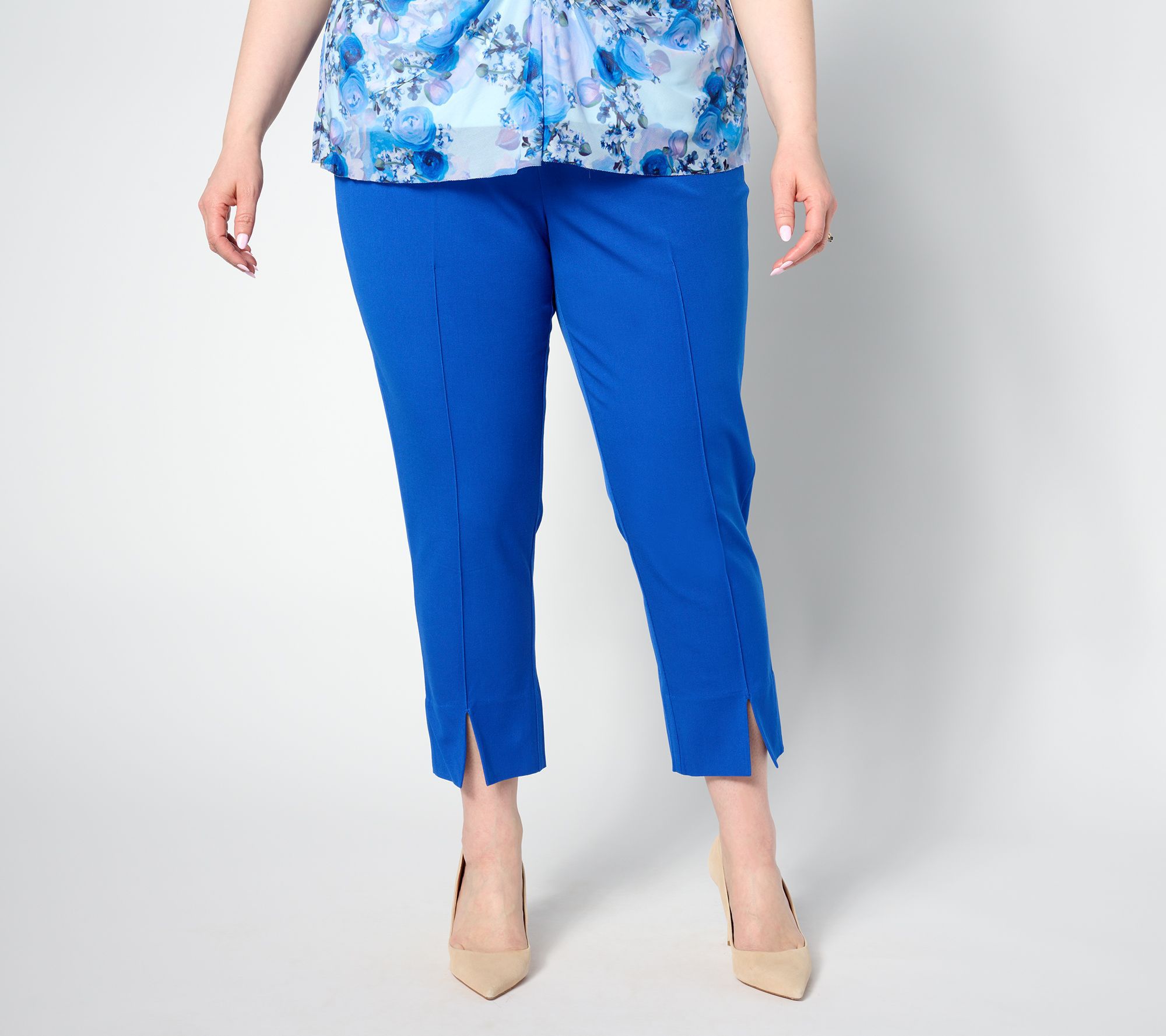 "As Is" Isaac Mizrahi Live! Petite 24/7 Stretch Slim Leg Crop Pants