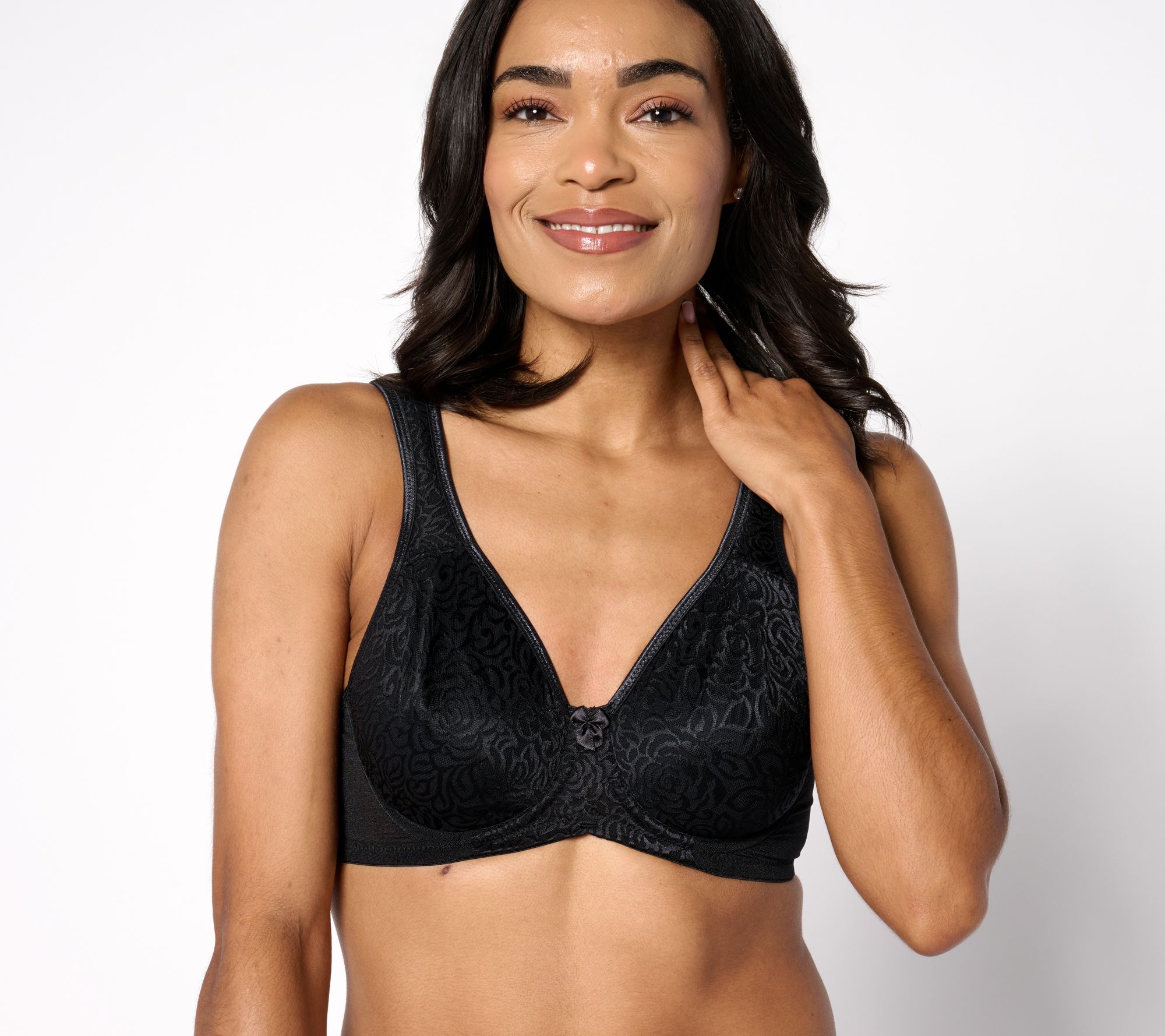 "As Is" Breezies Wild Rose Seamless Underwire Support Bra