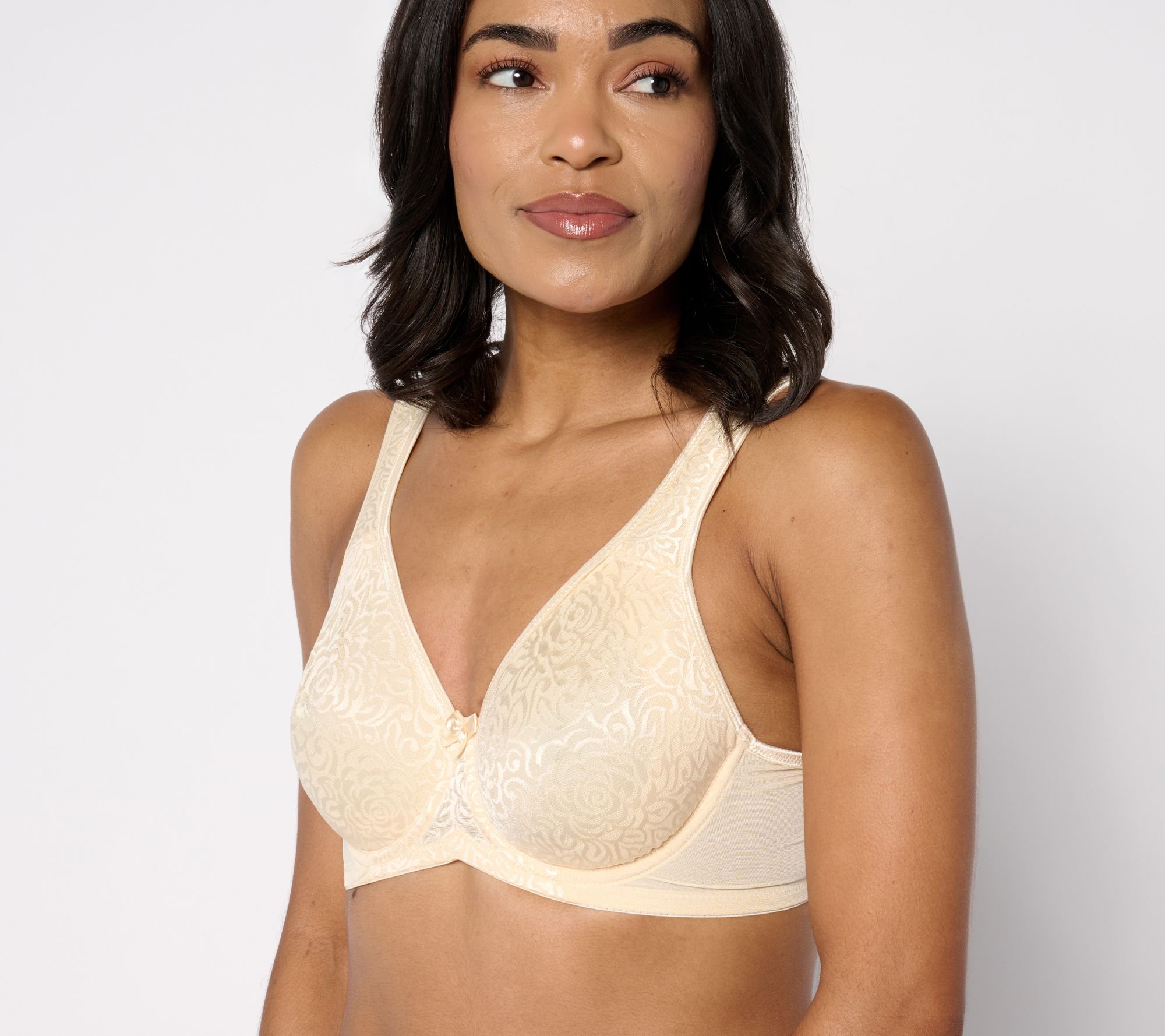"As Is" Breezies Wild Rose Seamless Underwire Support Bra