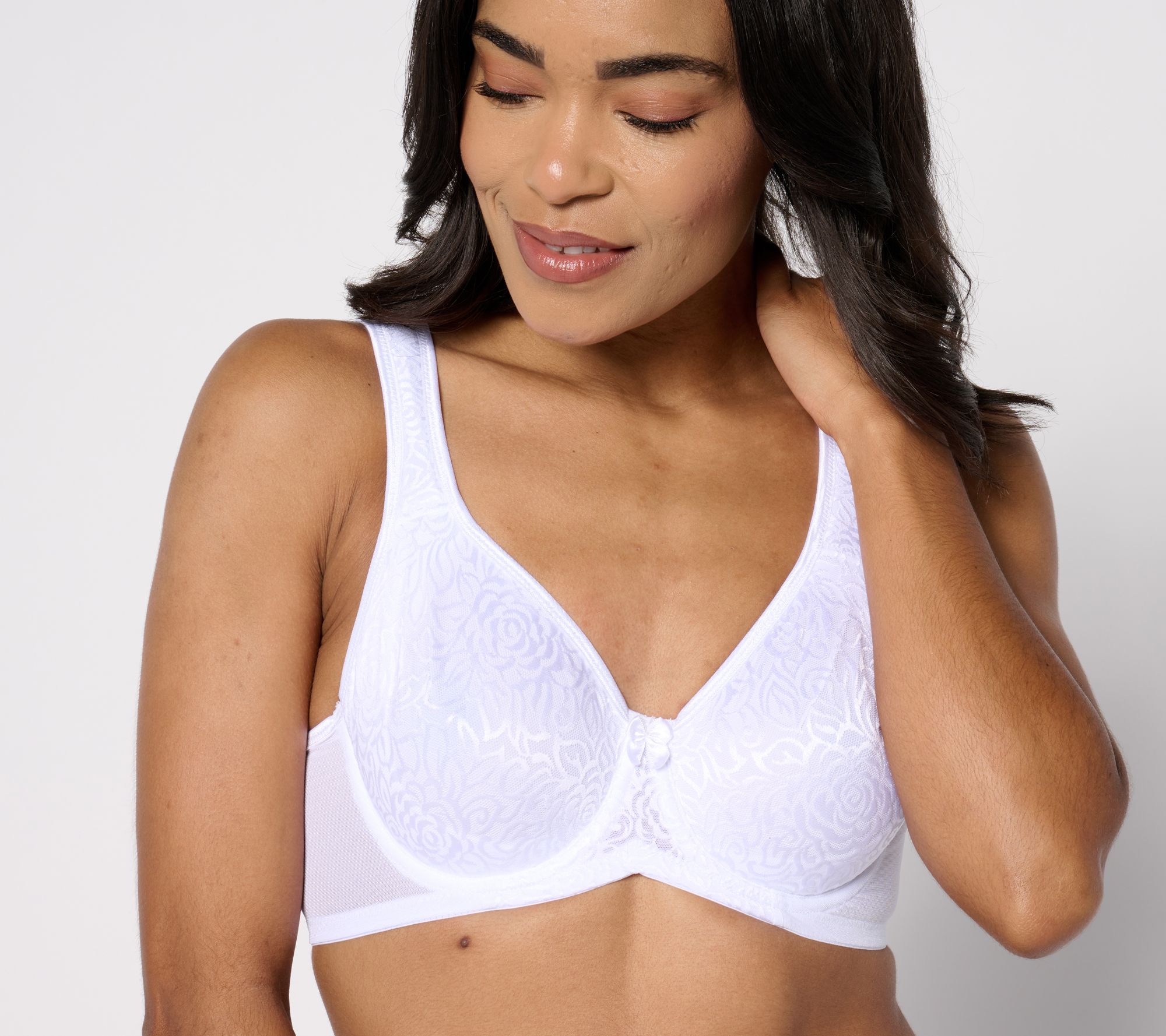 "As Is" Breezies Wild Rose Seamless Underwire Support Bra