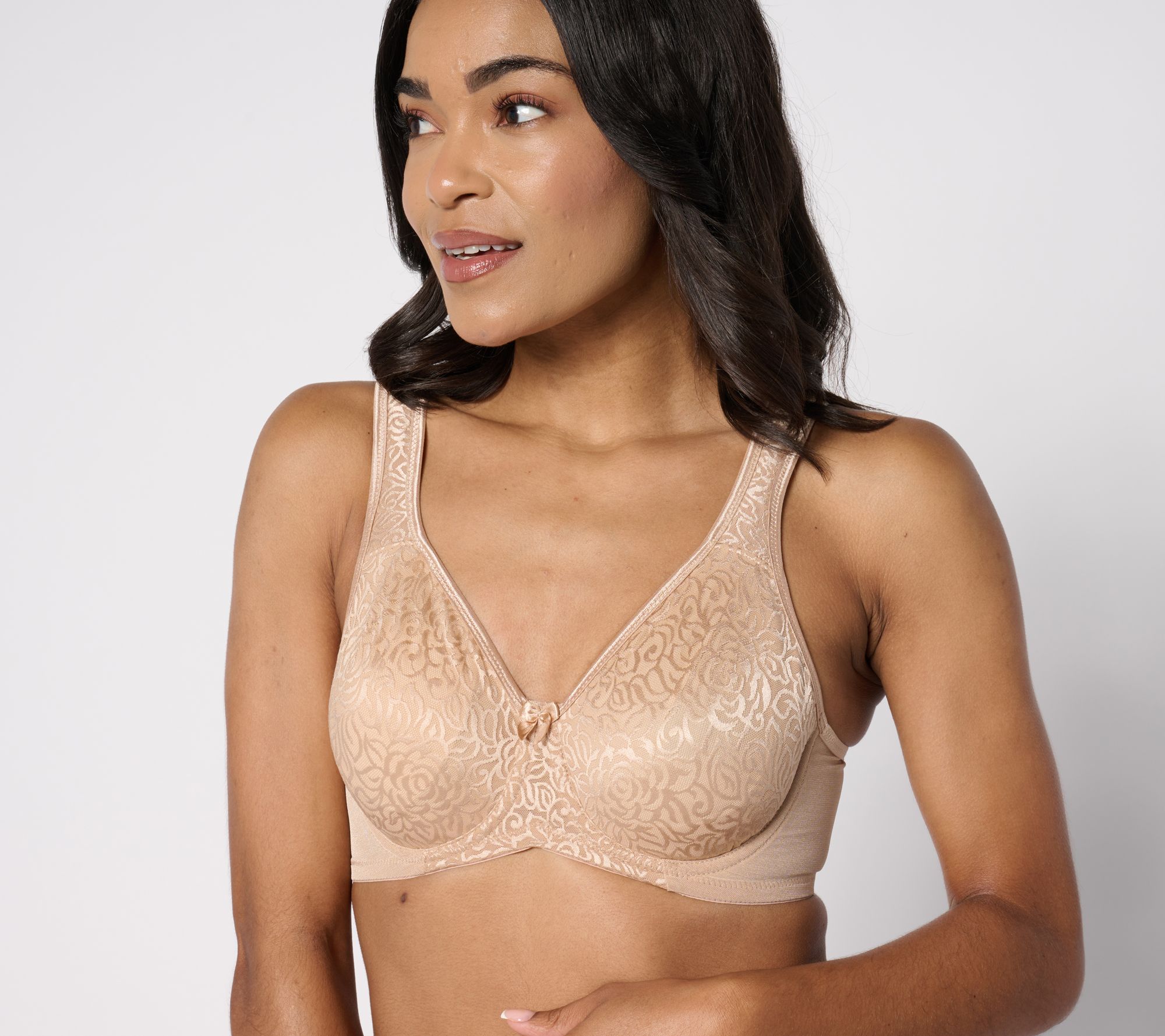 "As Is" Breezies Wild Rose Seamless Underwire Support Bra
