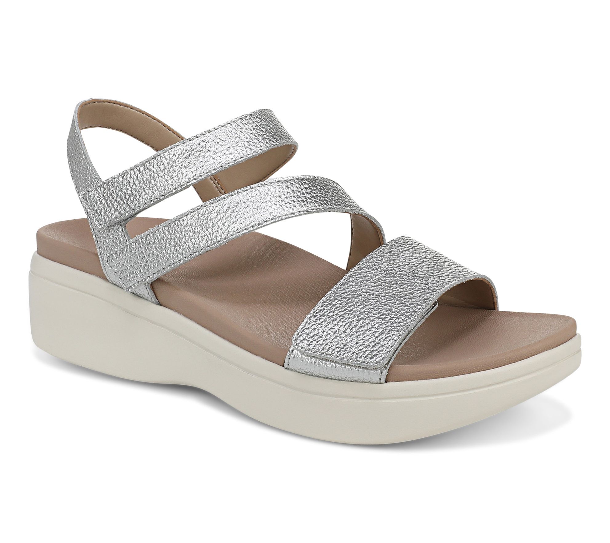 Vionic Leather Adjustable Platform Sandals - Sophia
