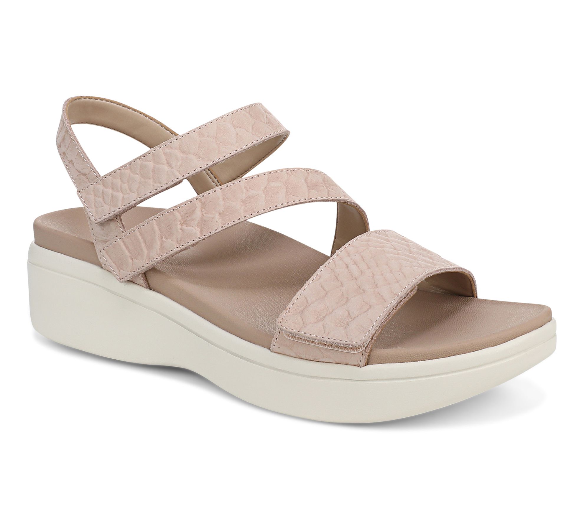 Vionic Leather Adjustable Platform Sandals - Sophia