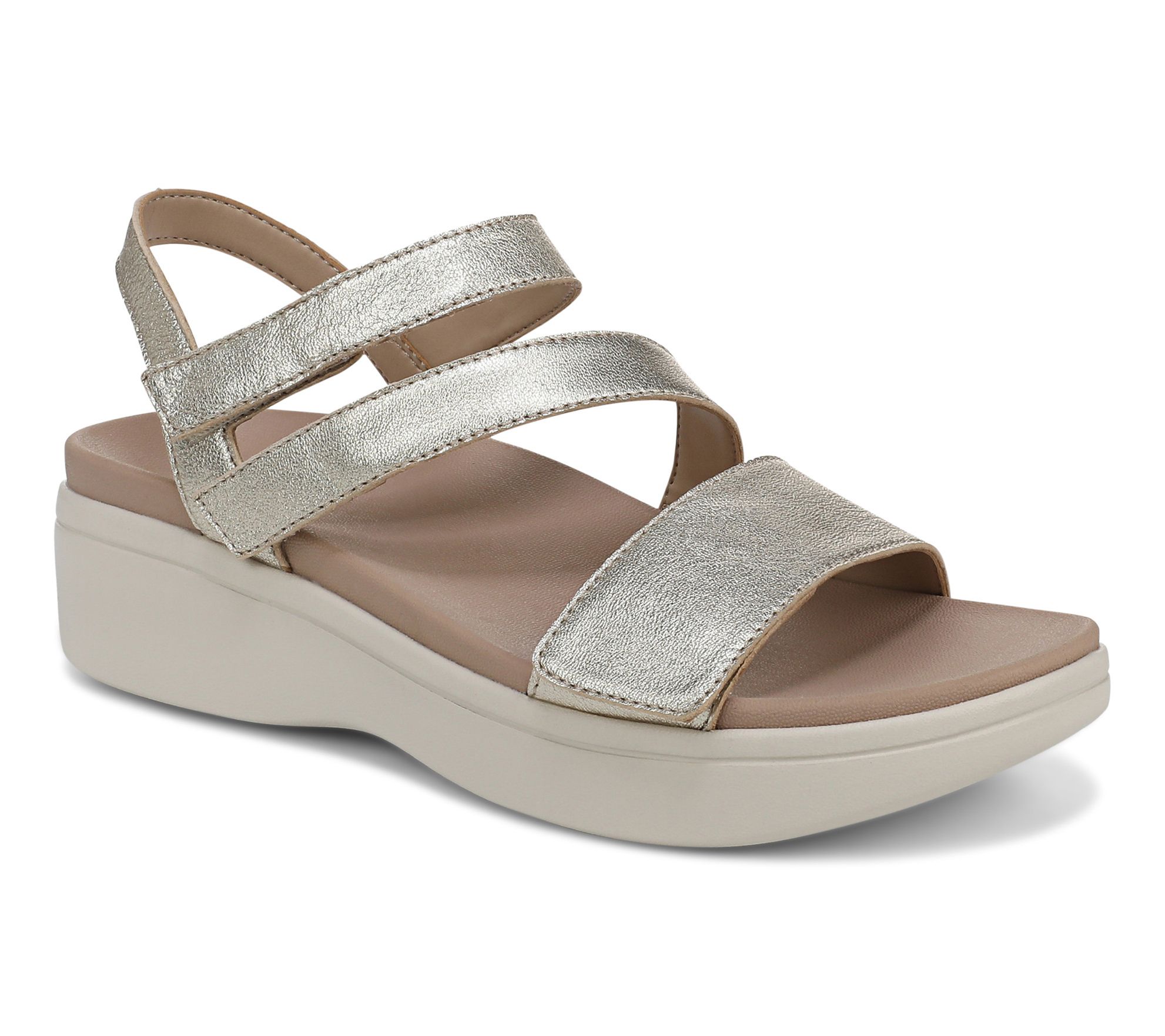 Vionic Leather Adjustable Platform Sandals - Sophia