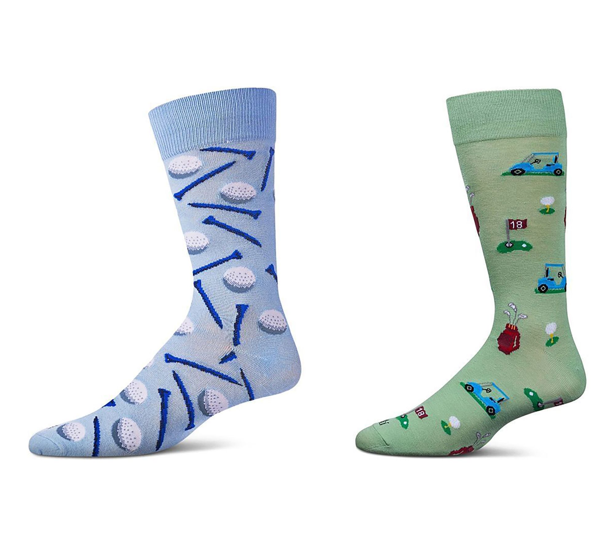 Men's 2 Pair Pack Novelty Themed Crew Socks