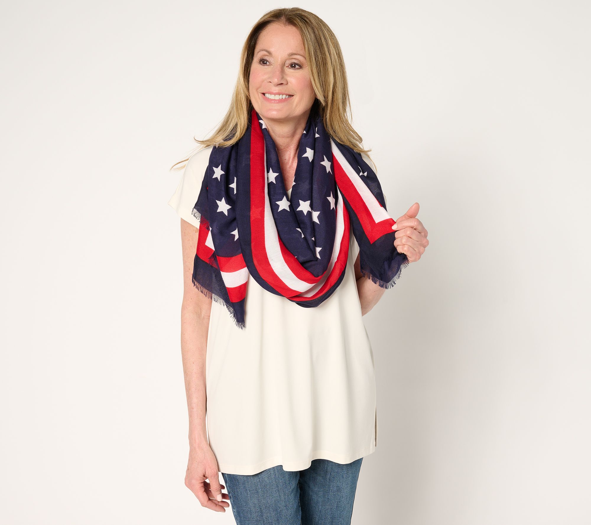 Joan Rivers Stars and Stripes Forever Scarf