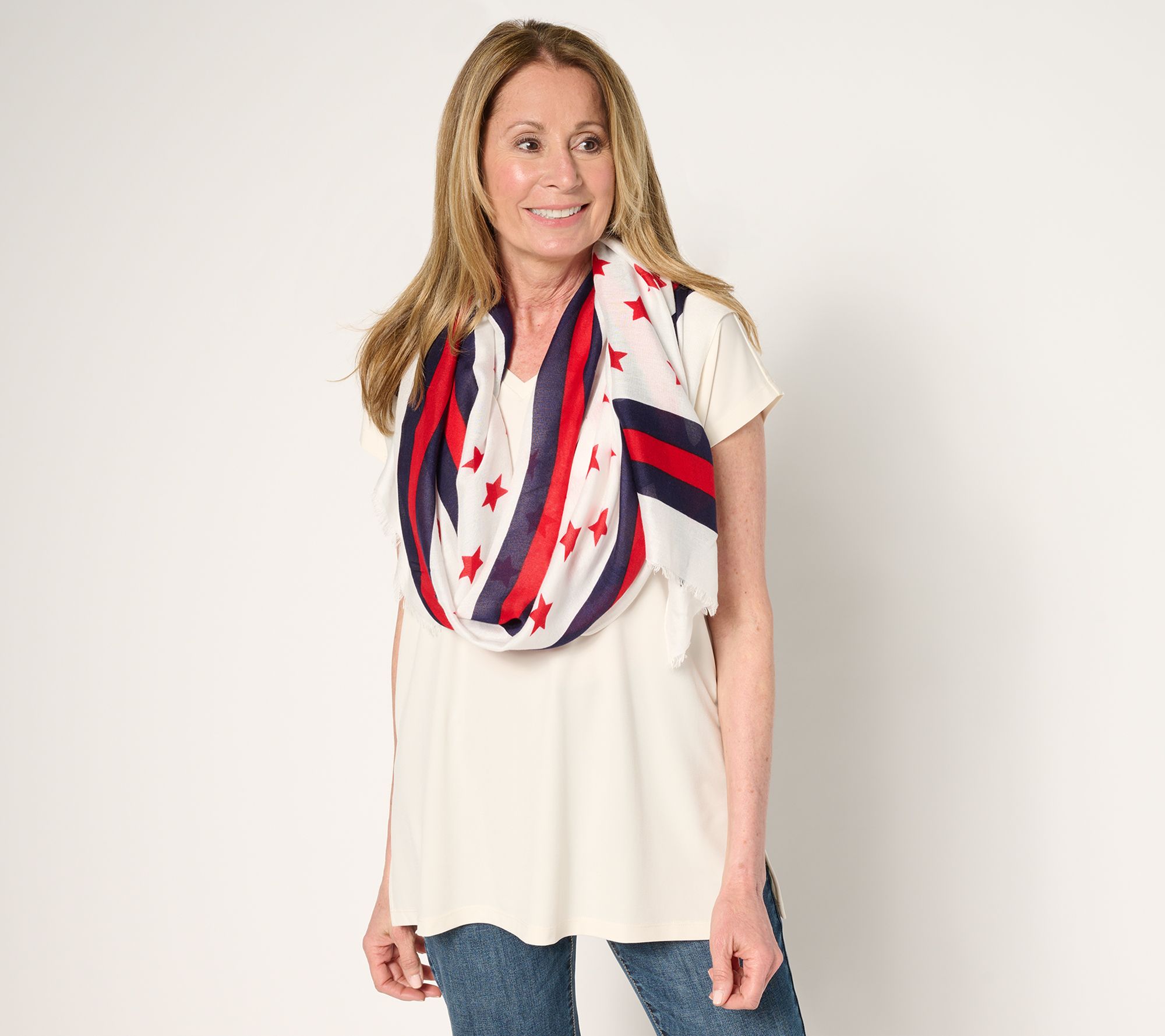 Joan Rivers Stars and Stripes Forever Scarf