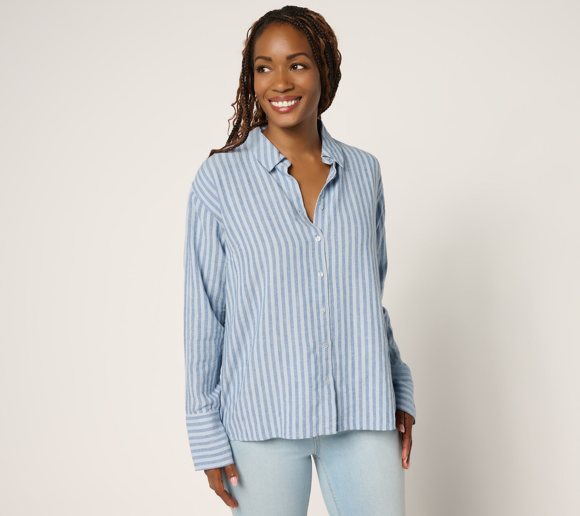 Peace Love World Boheme Linen Blend French Cuff Shirt