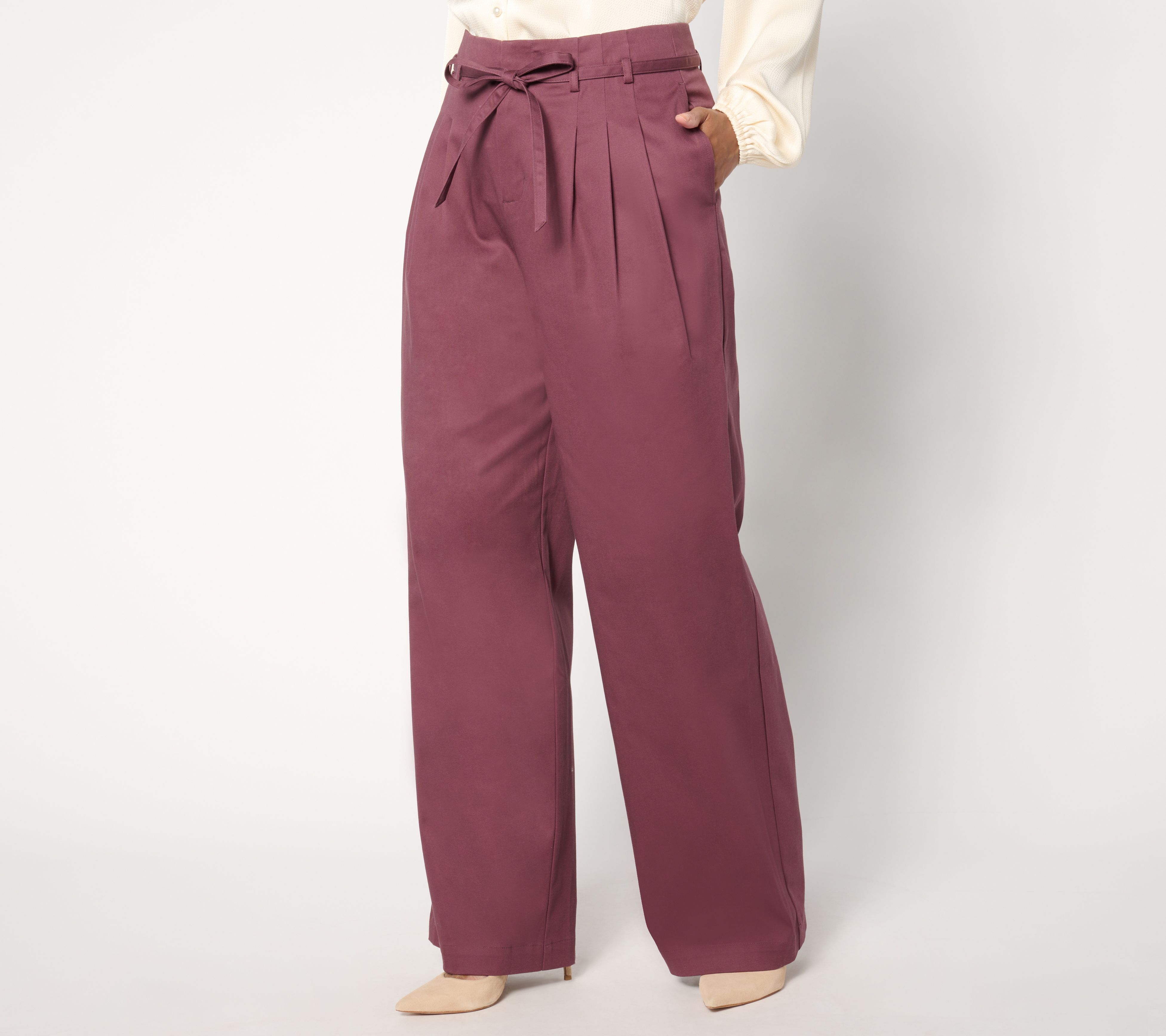 "As Is" BEAUTIFUL by Lawrence Zarian Petite Stretch Cotton Trouser