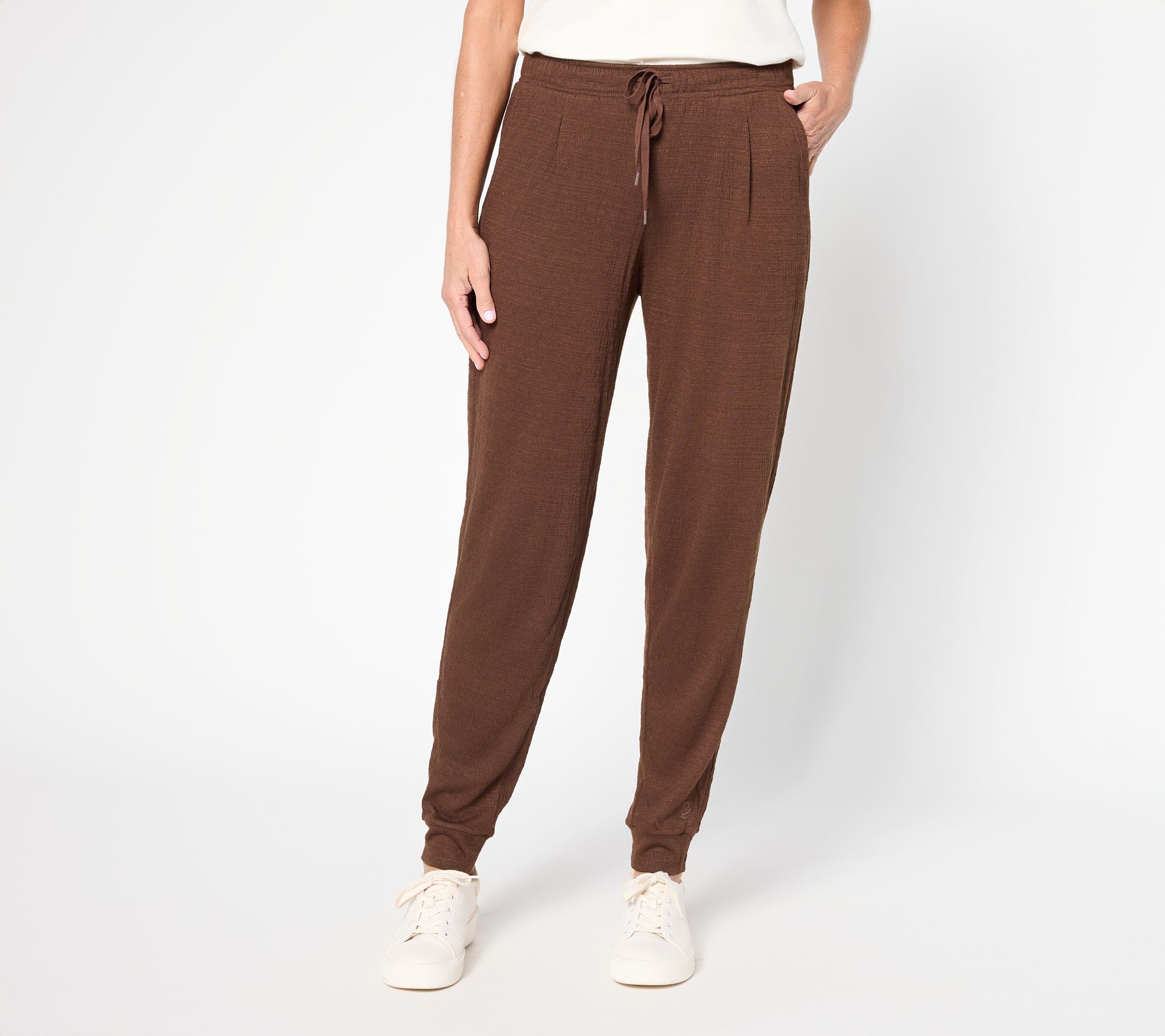 Cuddl Duds Slub Knit Tapered Pant