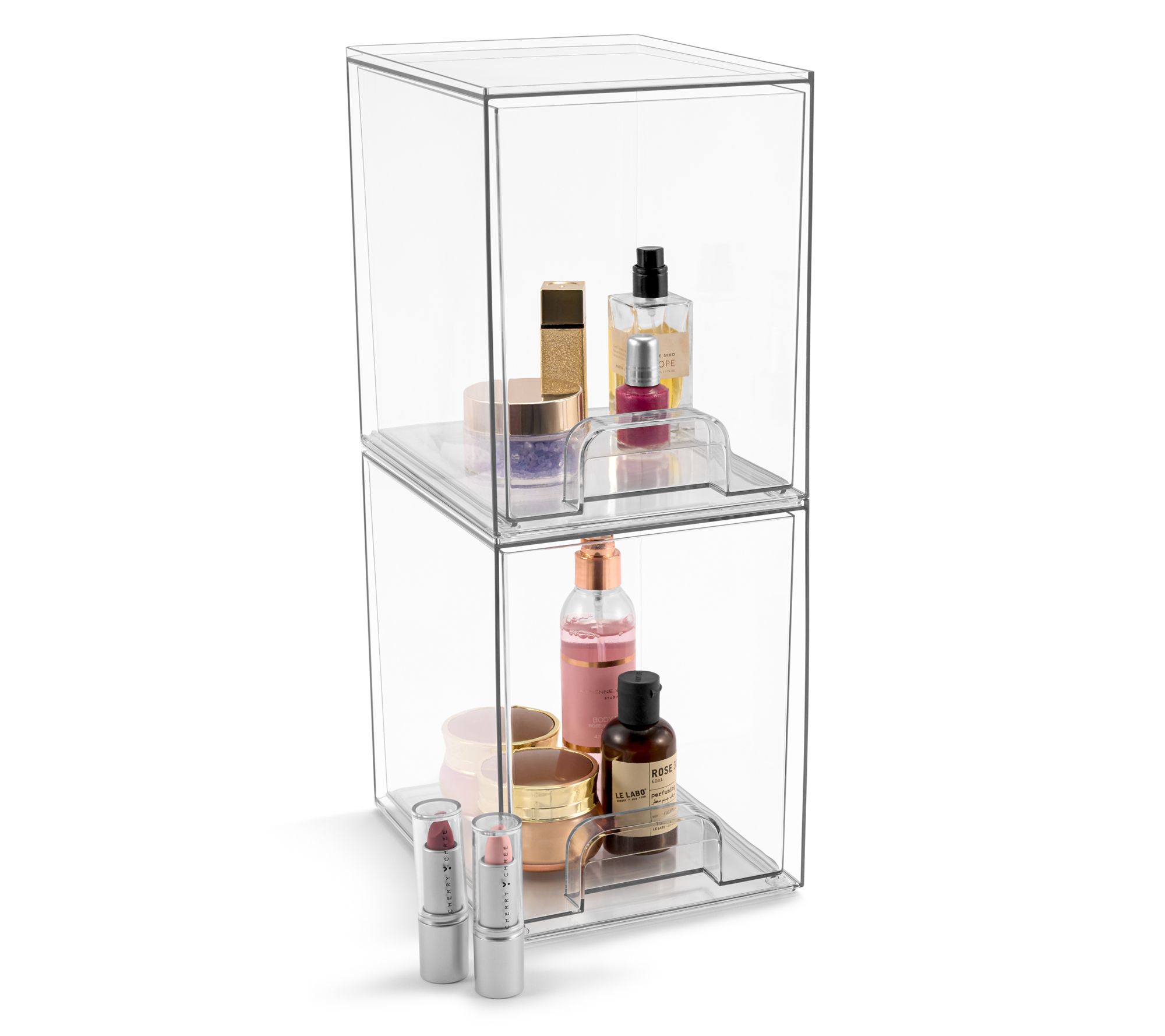 Sorbus Storage Containers with Pull-Out Drawers- 2 Pack Tall