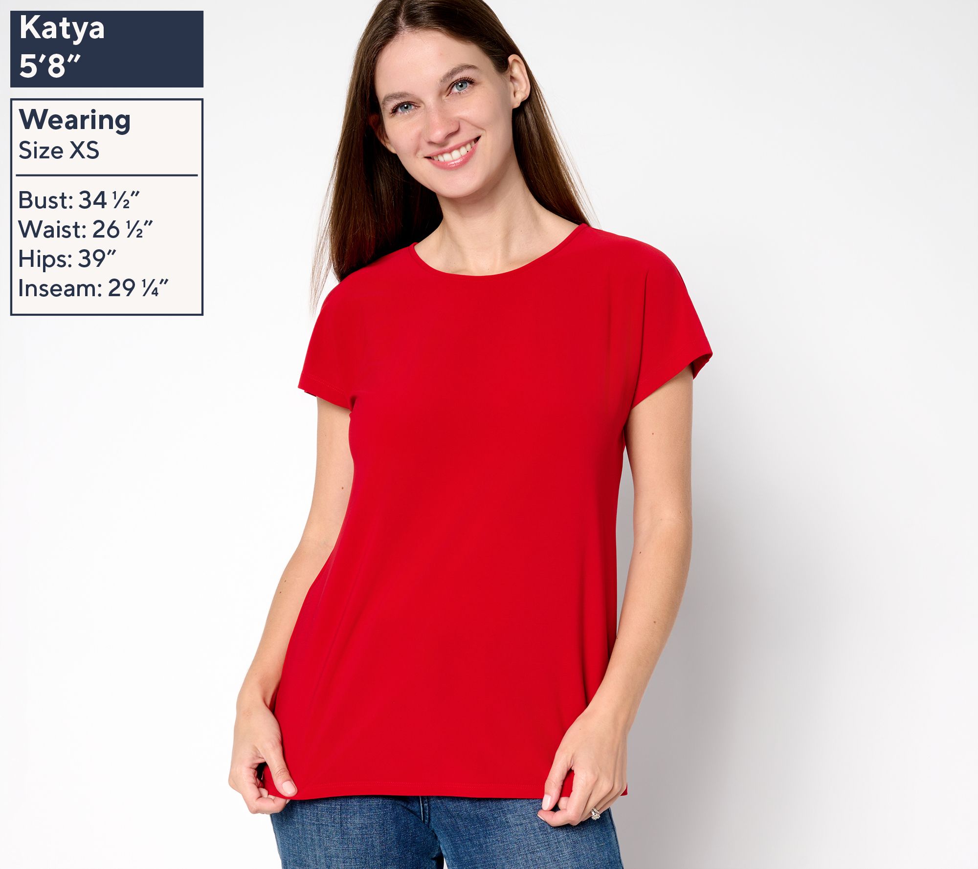 GRAVER Susan Graver Regular LK Luxe Extended Sleeve Top