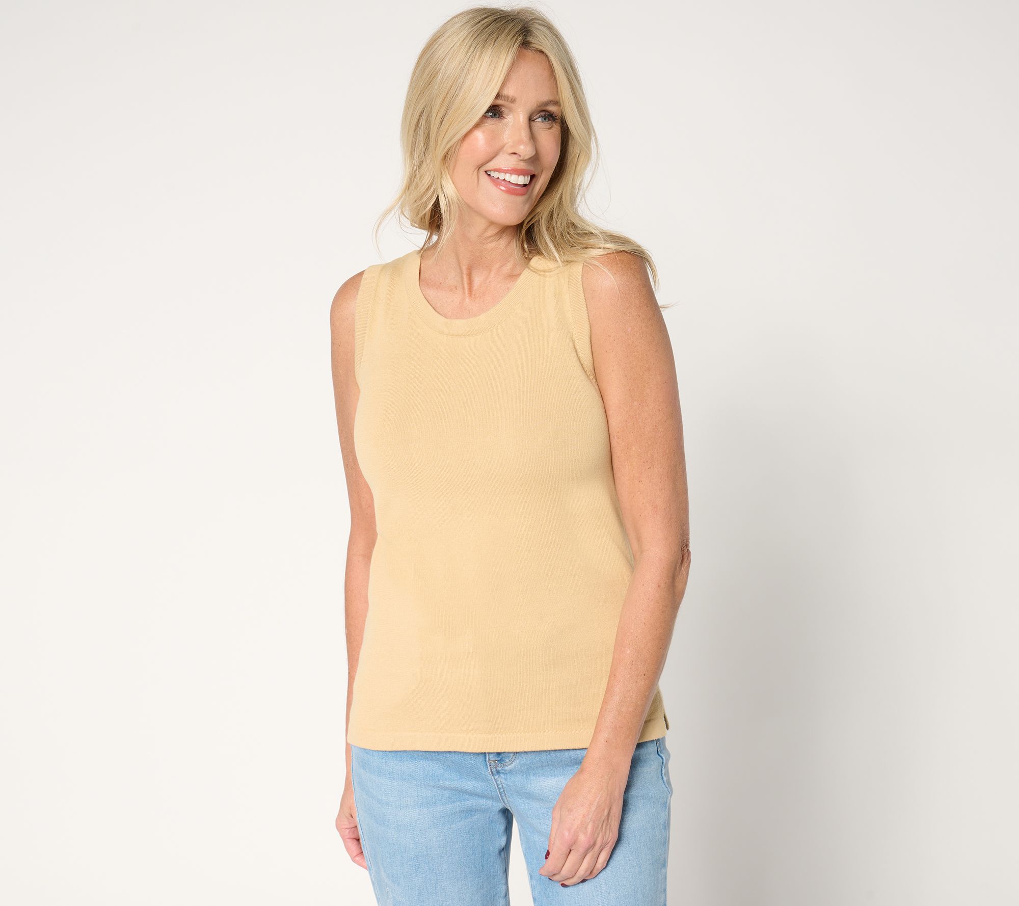 "As Is" Belle by Kim Gravel High Neck Sweater Tank