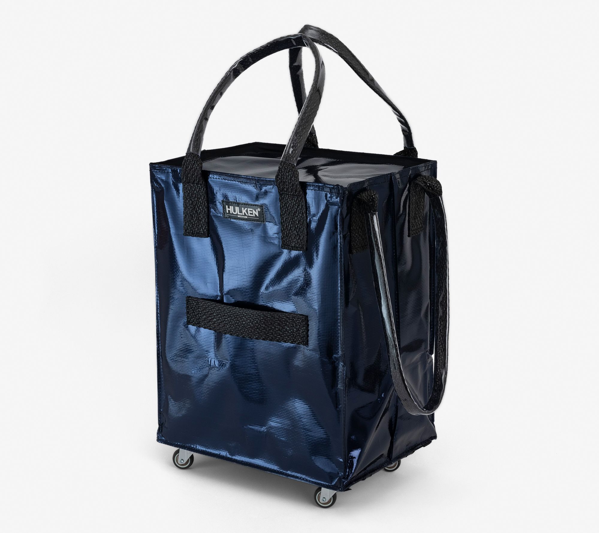 Hulken Medium Rolling Tote Bag with Zip Top & Button Closure