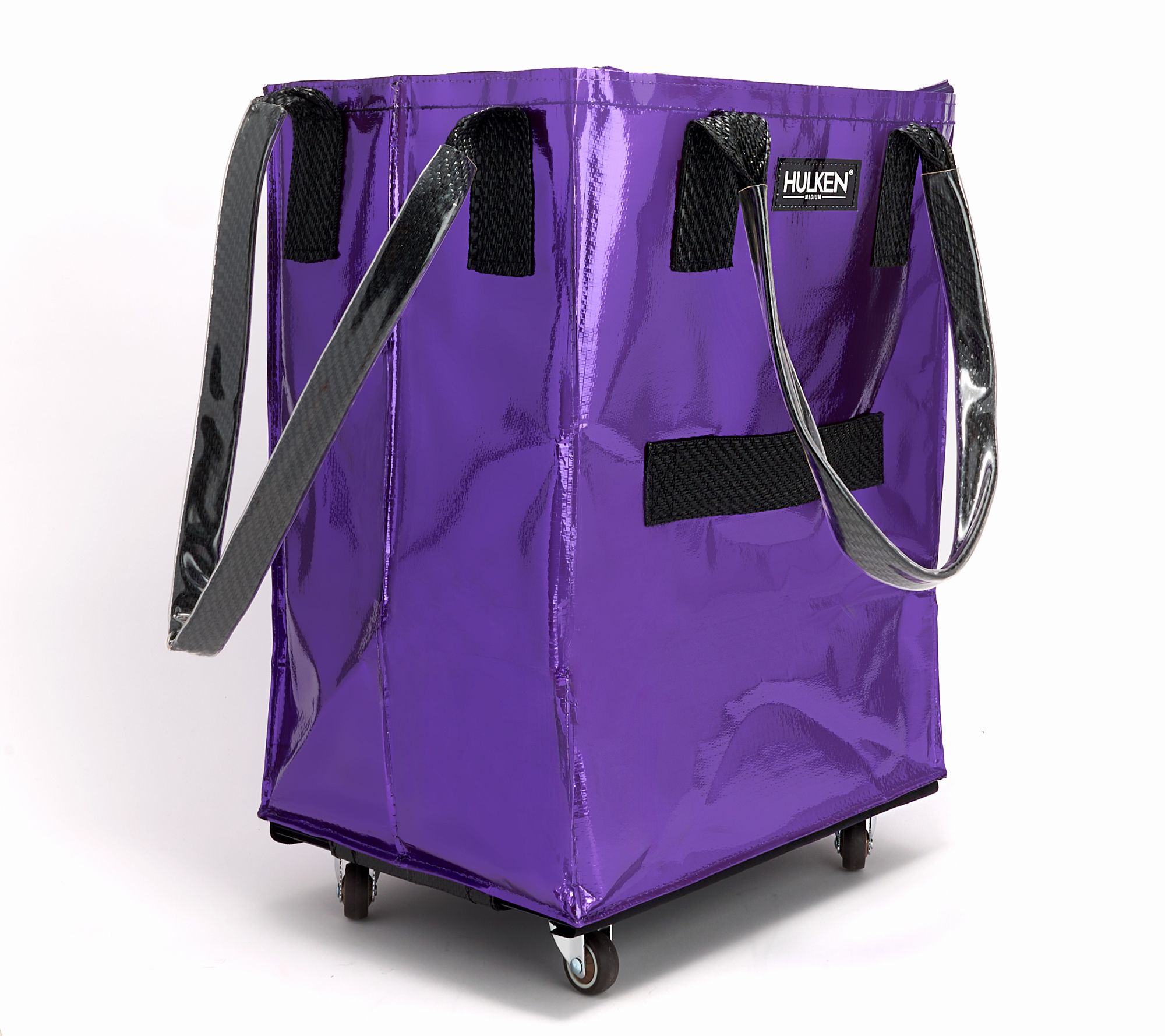 Hulken Medium Rolling Tote Bag with Zip Top & Button Closure