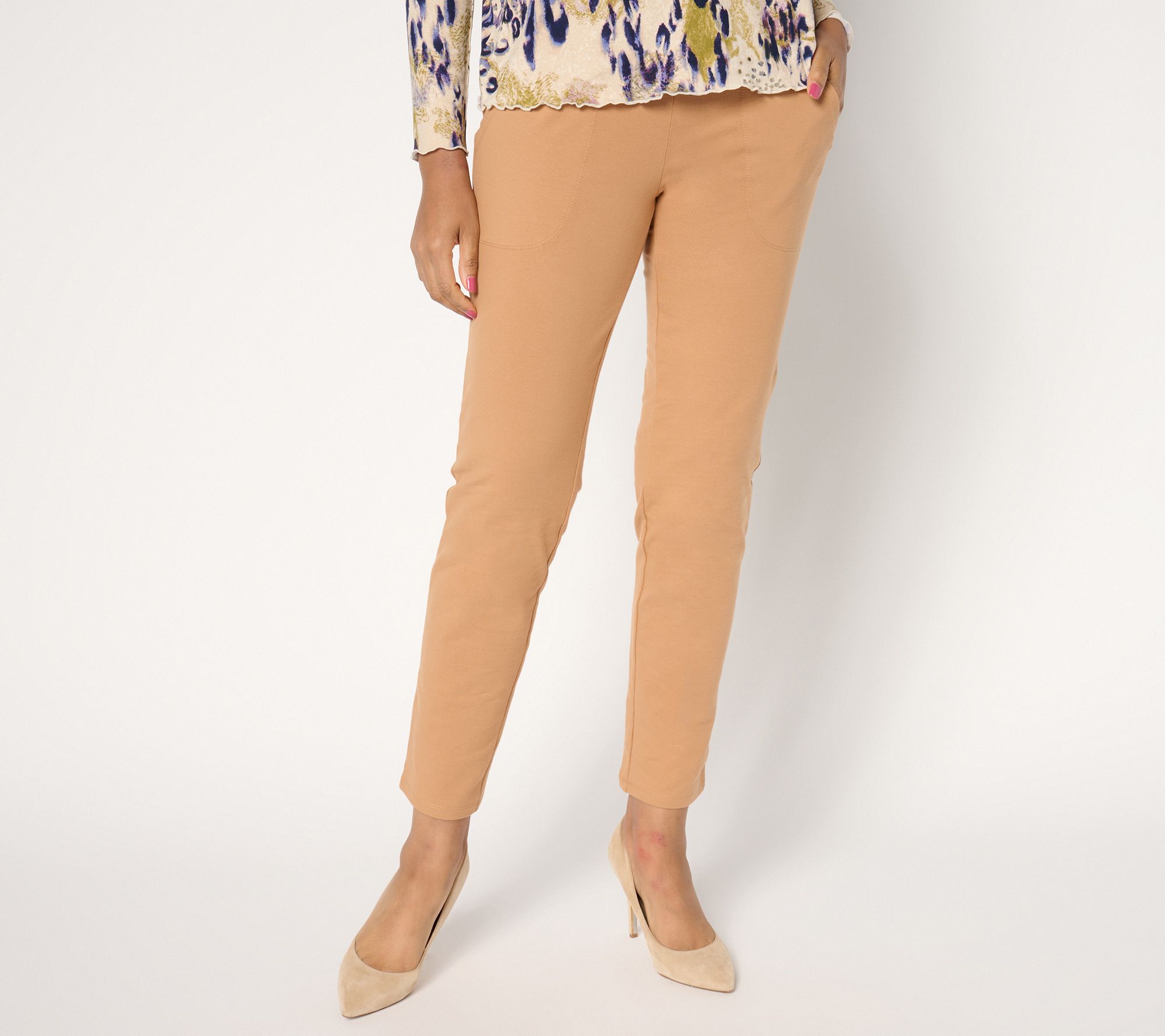 "As Is" Women with Control Tummy Control Petite Slim Leg Pant