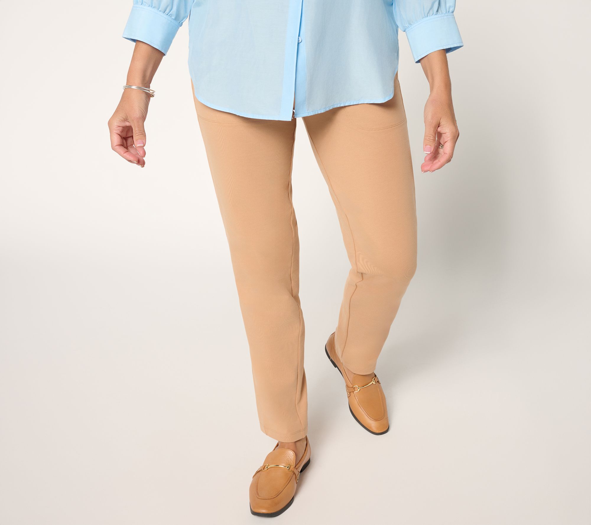 Women with Control Petite TUSHY LIFTER Straight Leg Ankle Pants