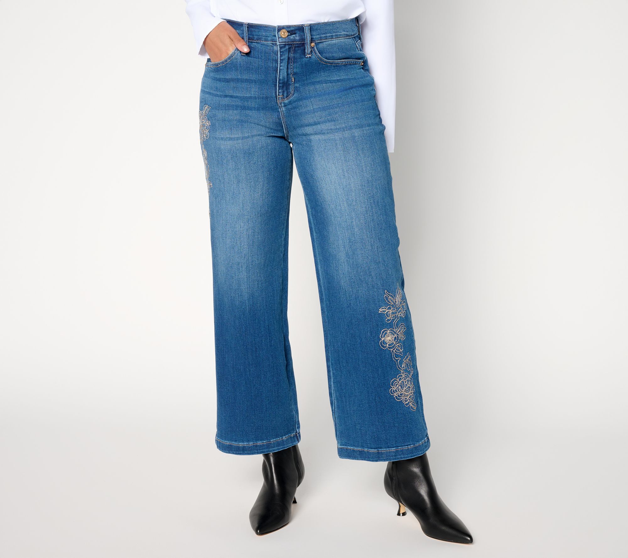 nicole by Nicole Miller Petite Straight Leg Jean