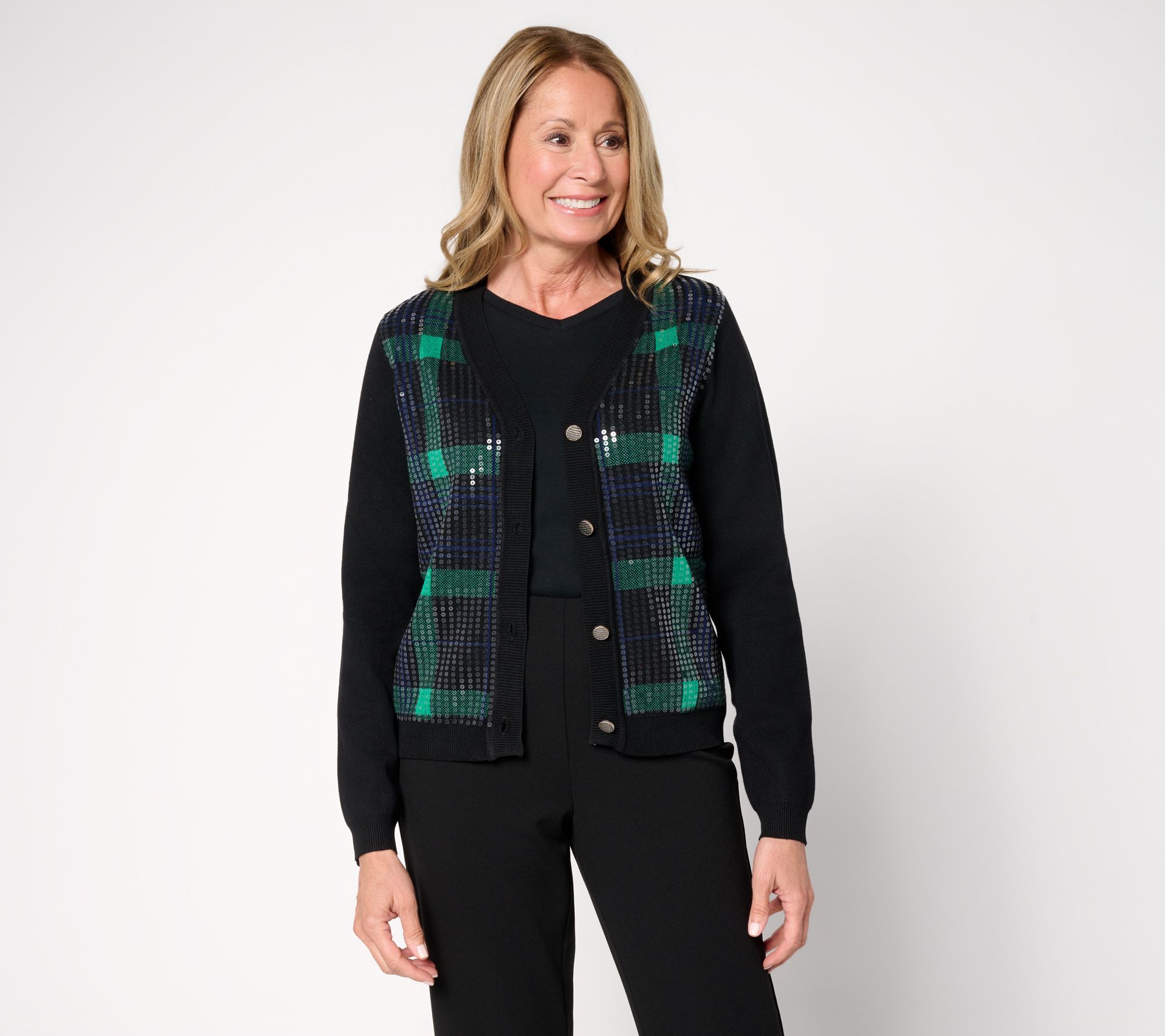 nicole by Nicole Miller All-Over Sequin Cardigan