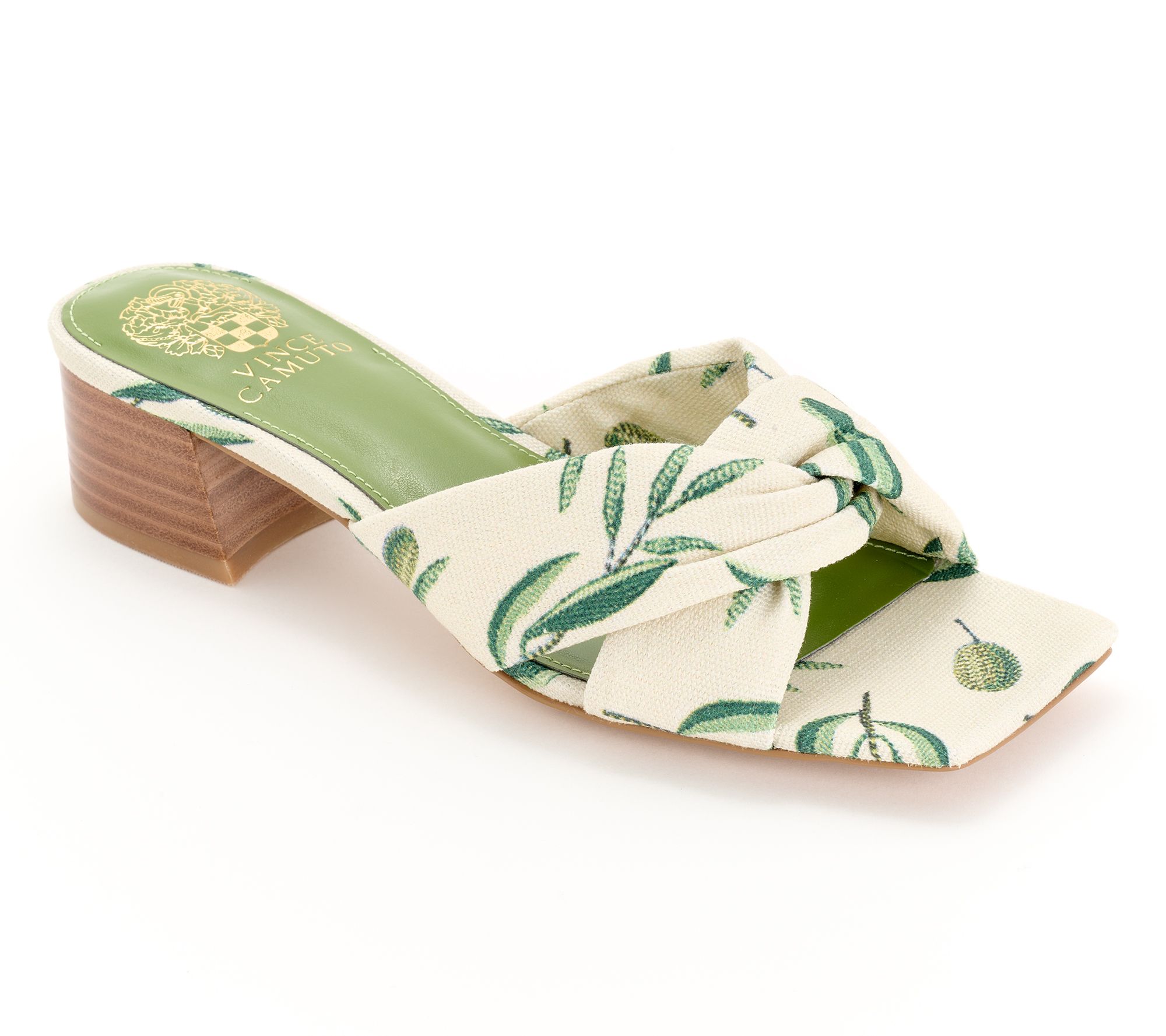 "As Is" Vince Camuto Leather or Textile Crossband Mules Shilah