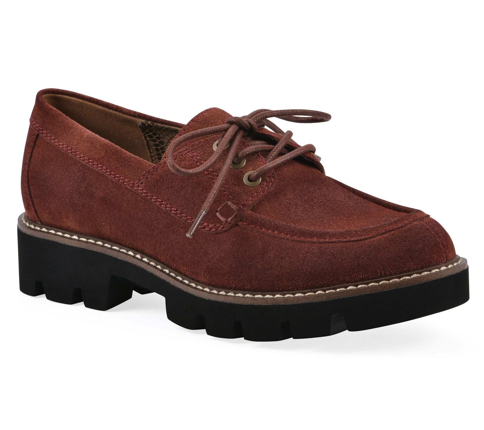 White Mountain Suede Lace-Up Loafers - Gino