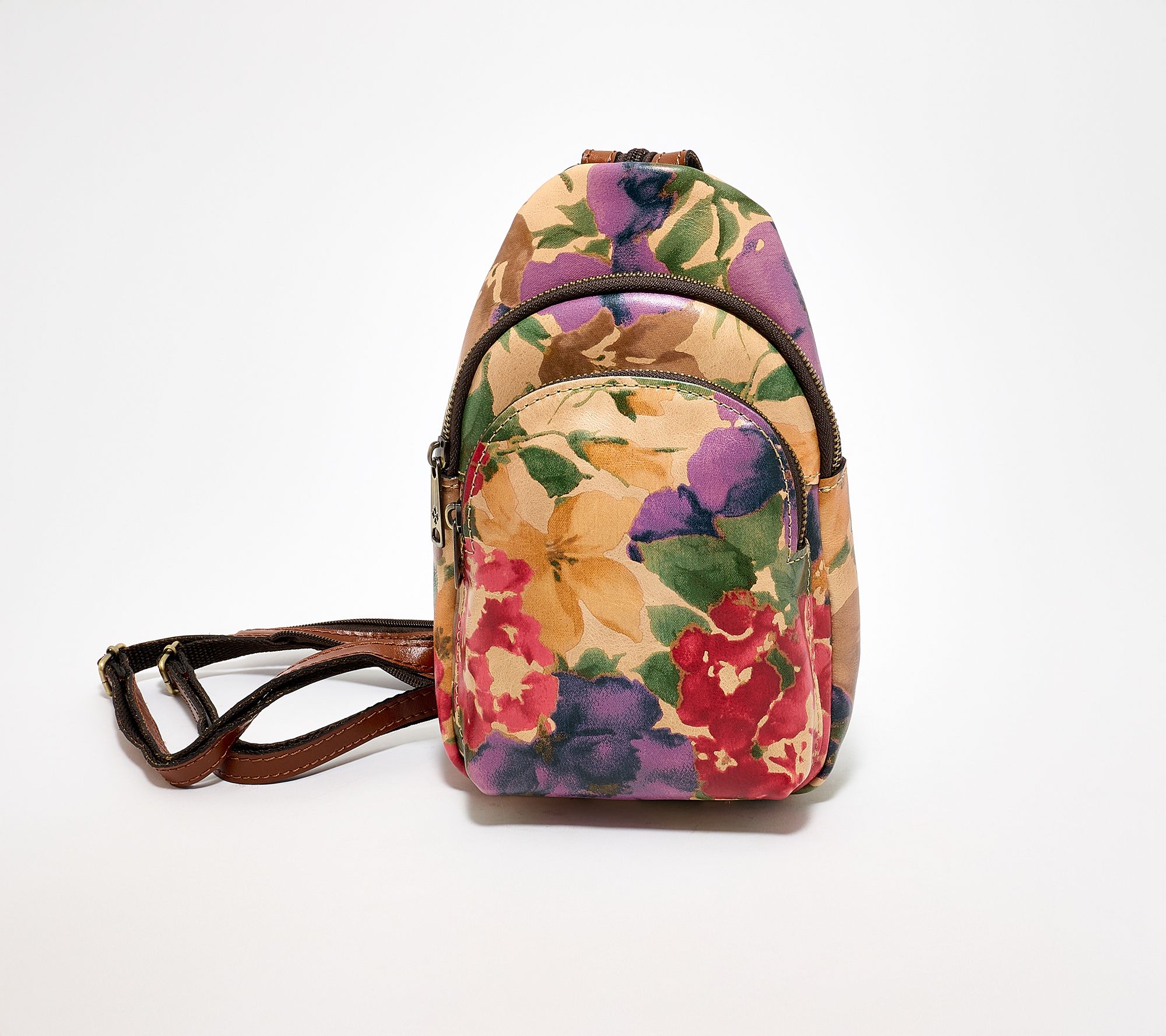 Patricia Nash Annalie Leather Convertible Sling Backpack