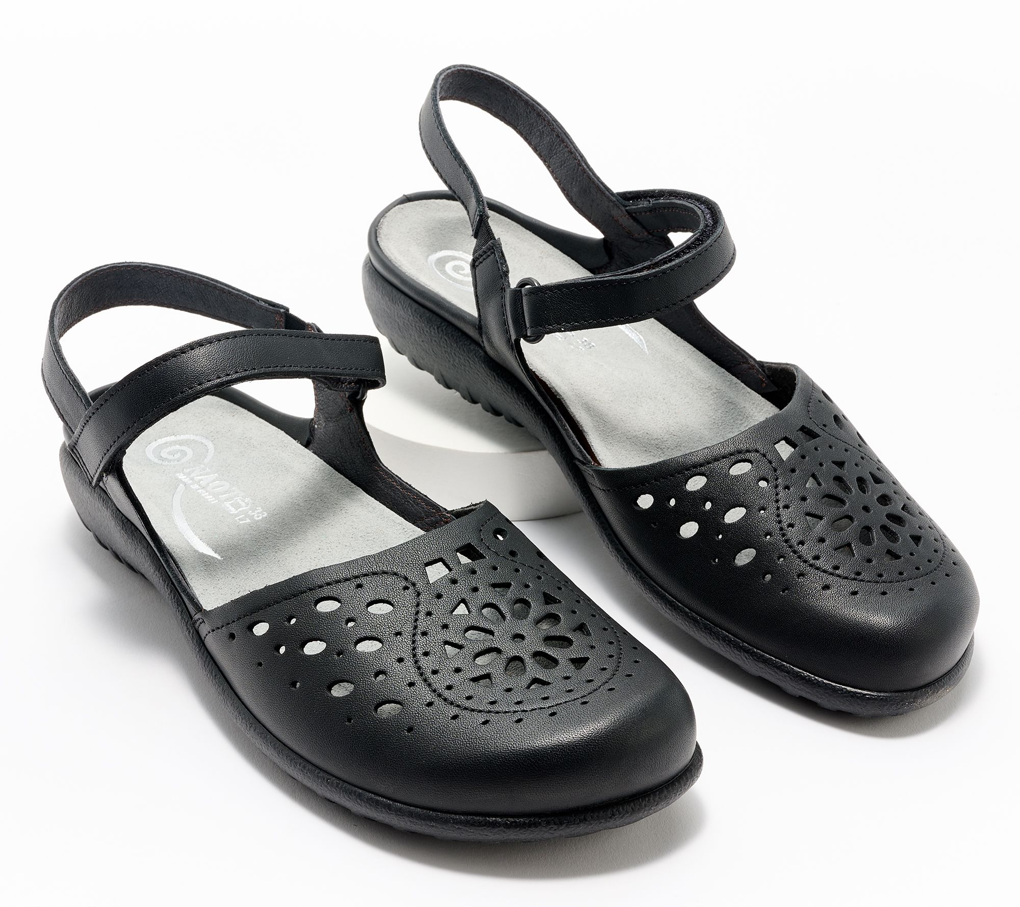 "As Is" Naot Leather Adjustable Mary Janes- Arataki