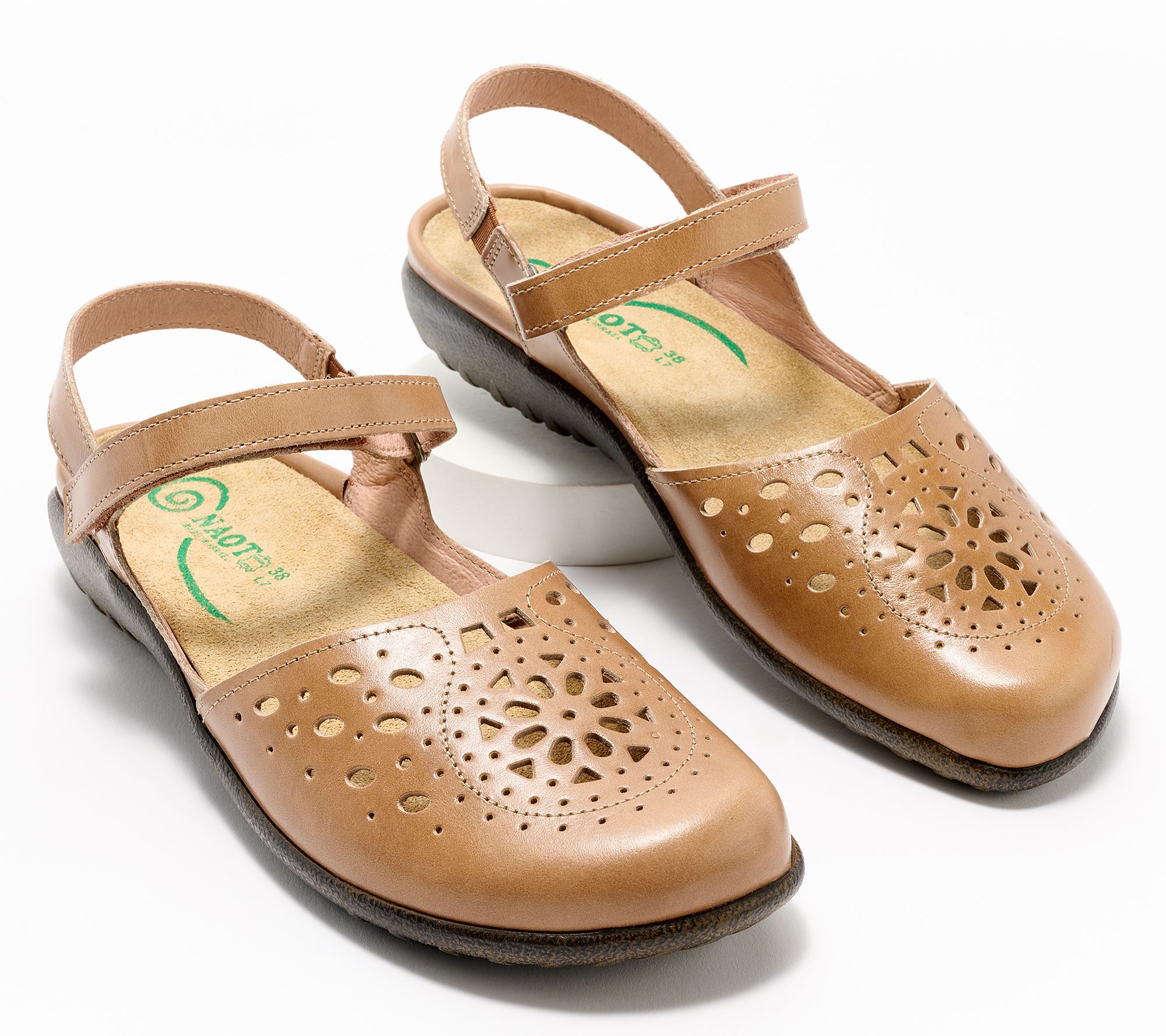 "As Is" Naot Leather Adjustable Mary Janes- Arataki