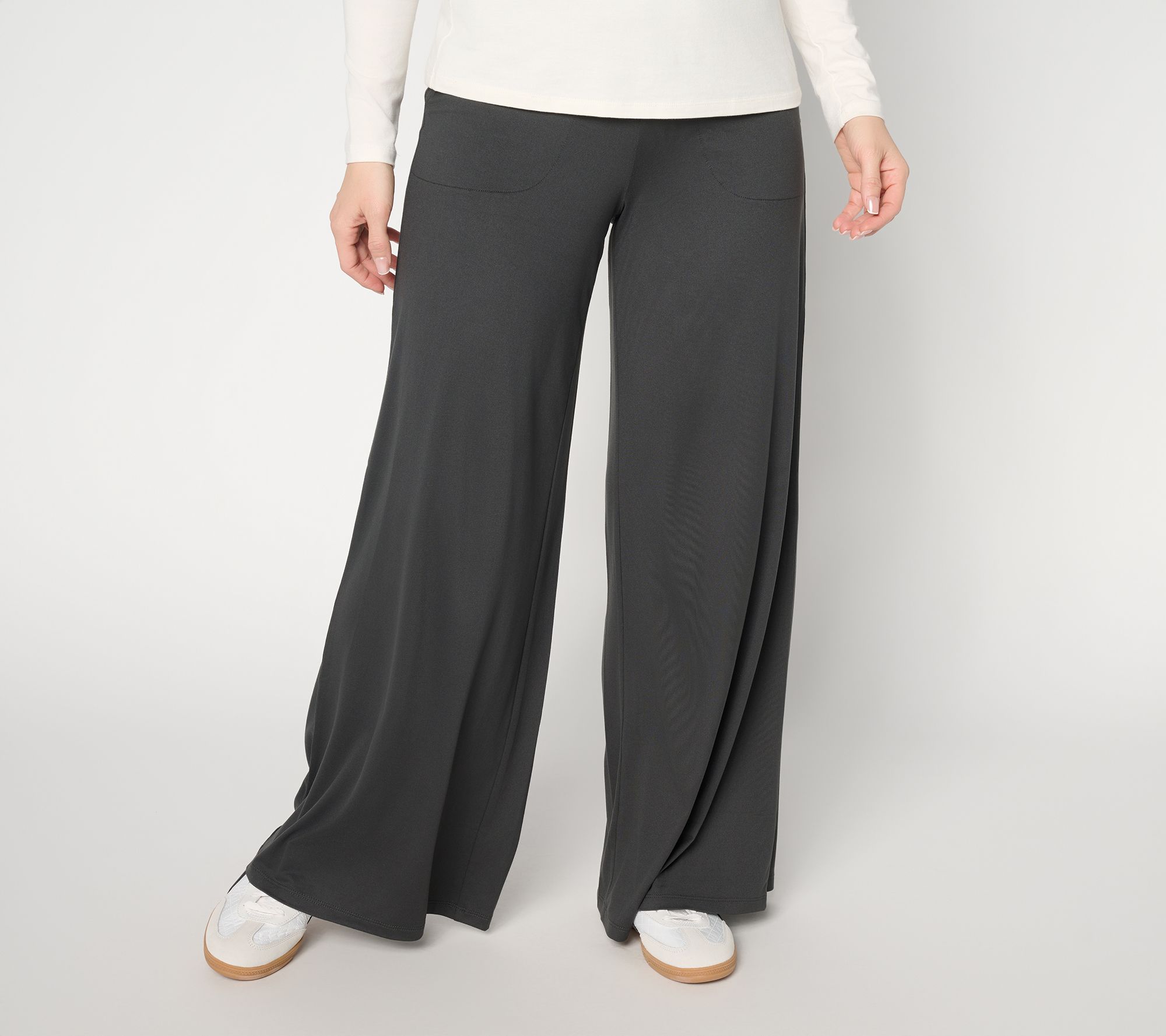 Mally Roncal Petite Wide Leg Feather Knit Pant
