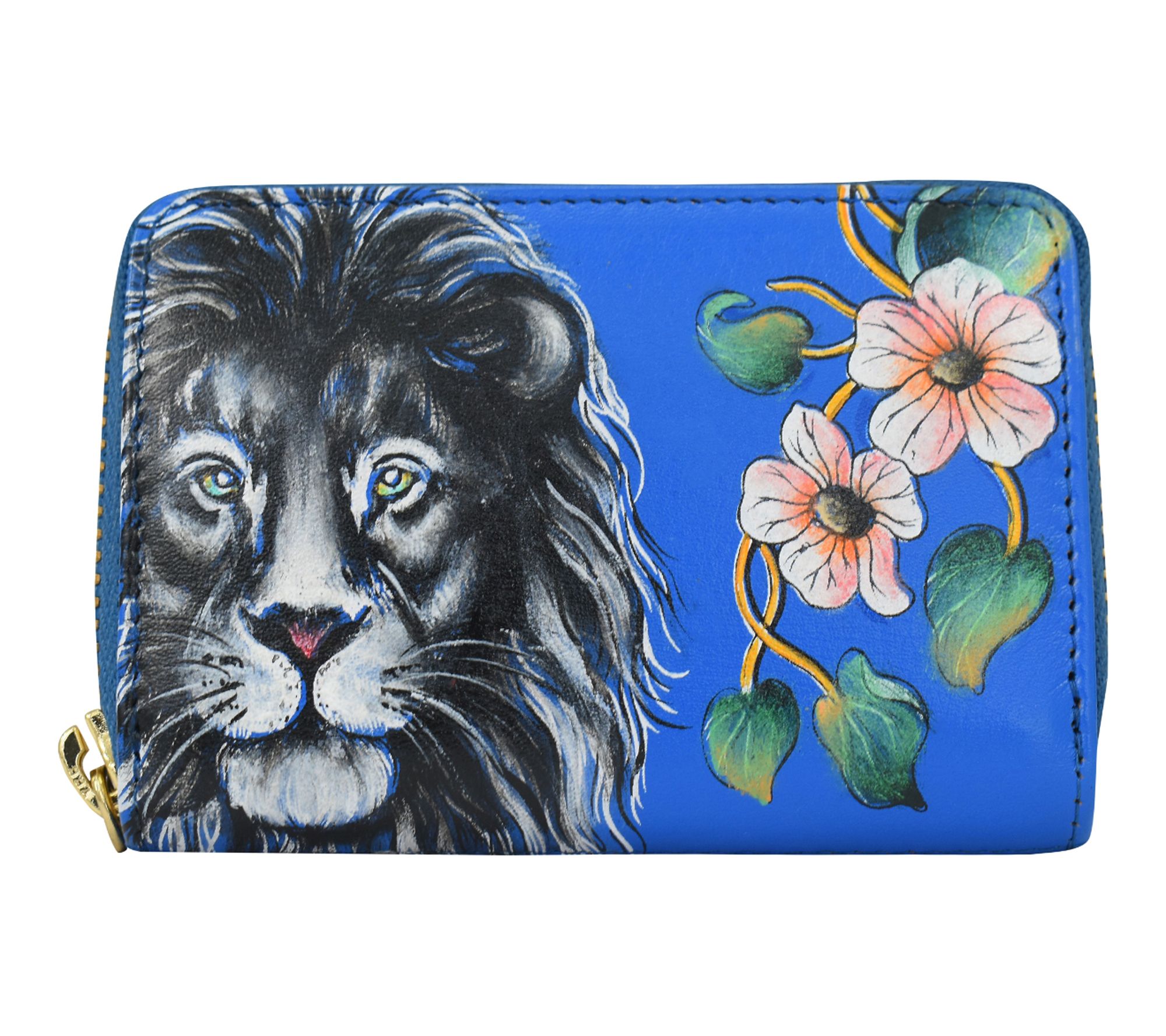 Anushcka Painted Leather Accordion Style Card H older