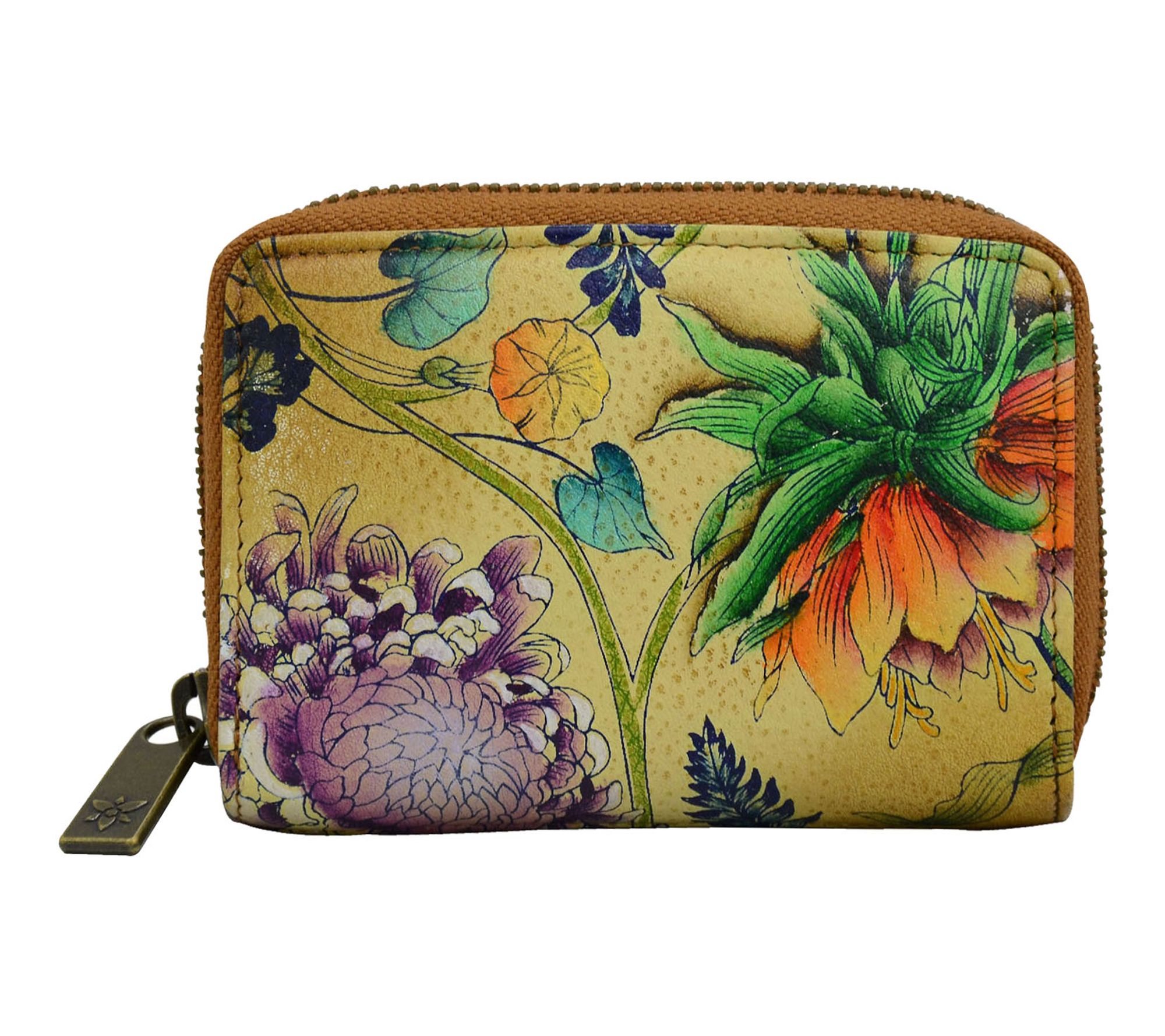 Anushcka Painted Leather Accordion Style Card H older