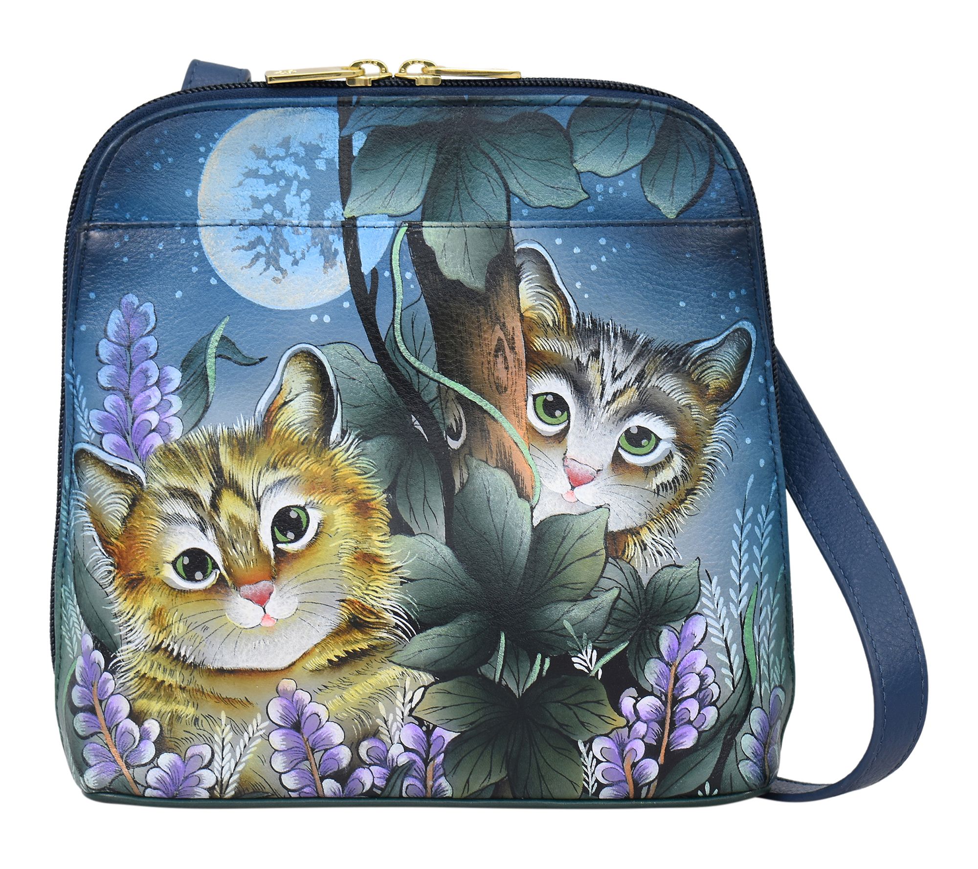 Anushcka Painte d Leather Small Zip Around Cro ssbody