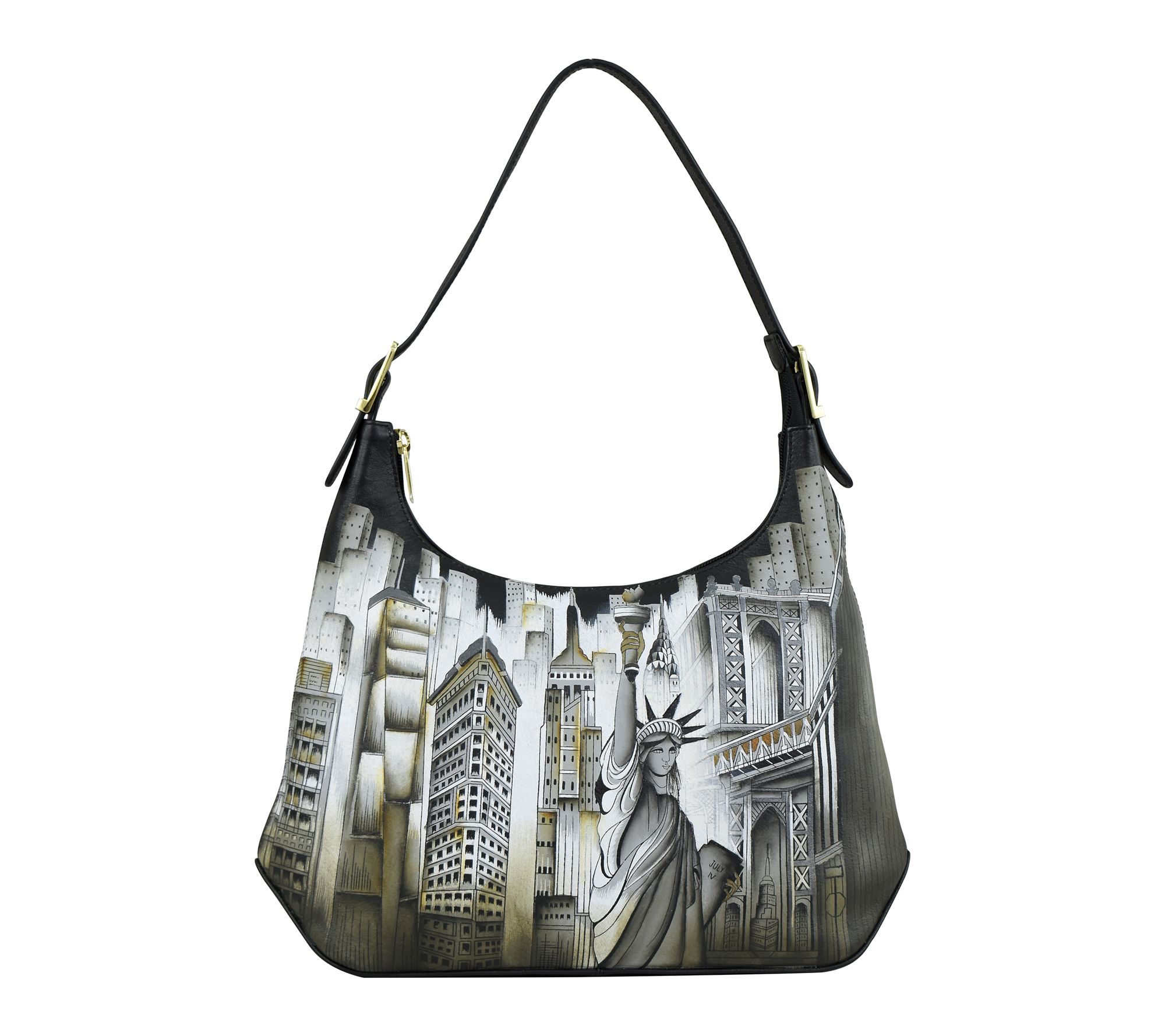 Anushcka Painted Leather Slim Shoulder Hobo